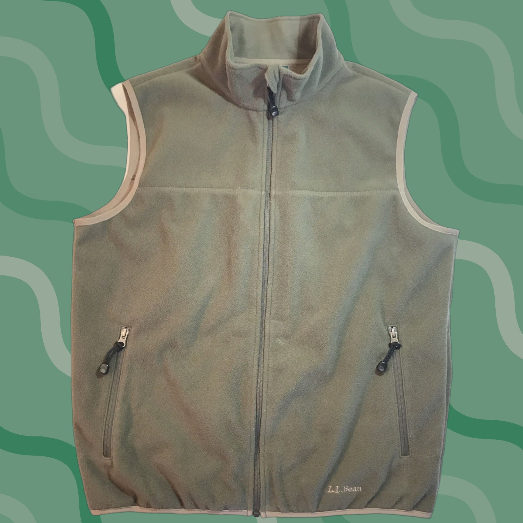 Vintage VINTAGE L.L.Bean Vest Polartec Full Zip Fleece Brown M Regular Pockets Logo Men Size US M / EU 48-50 / 2 - 1 Thumbnail