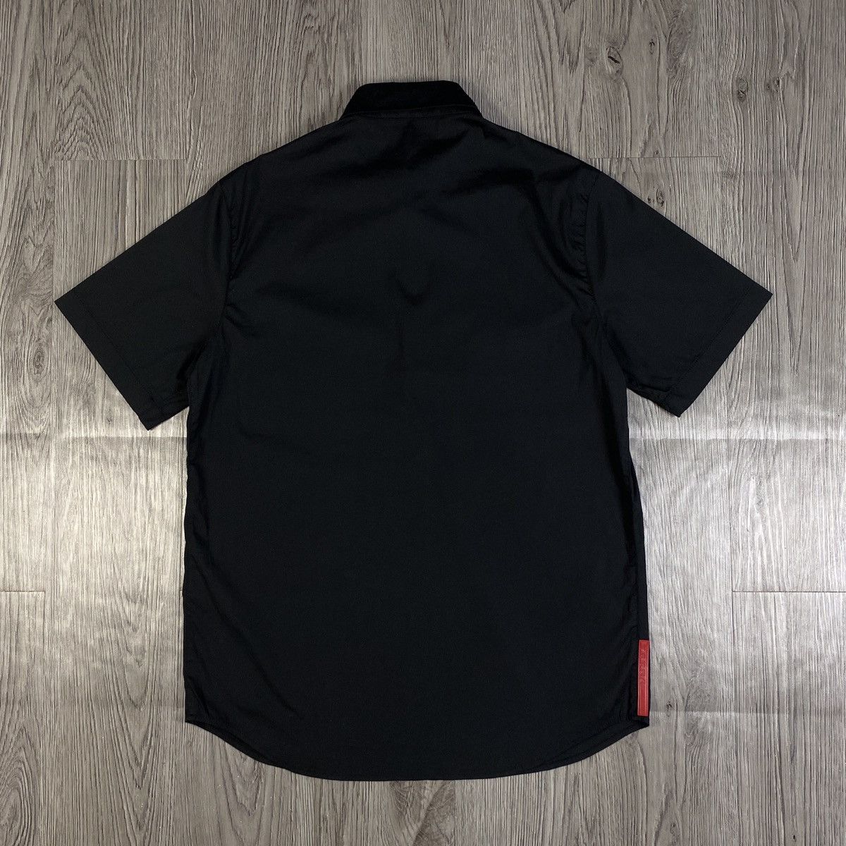 Prada Vintage Prada Red Tab Elastic Half Button Shirt Size US XS / EU 42 / 0 - 7 Thumbnail