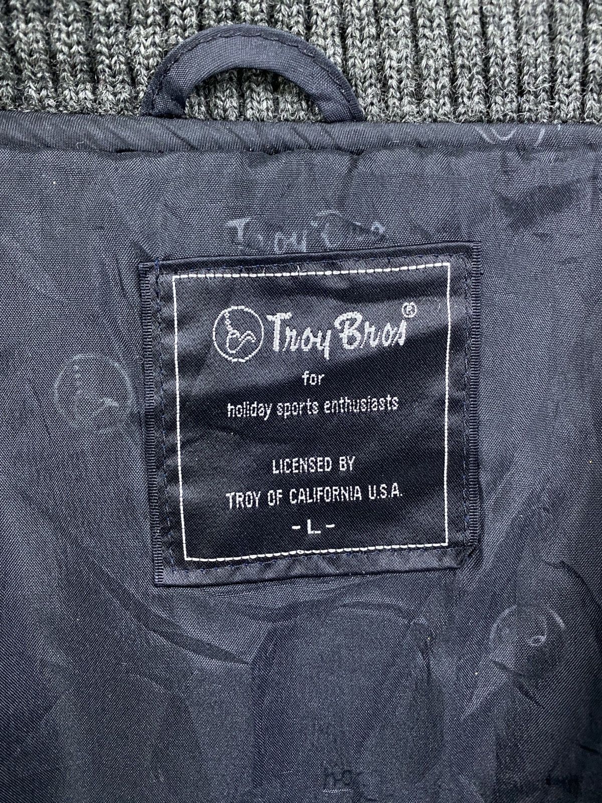 Japanese Brand × Vintage Vintage 90s Troy Bros Wool Varsity Jacket Size US M / EU 48-50 / 2 - 8 Thumbnail