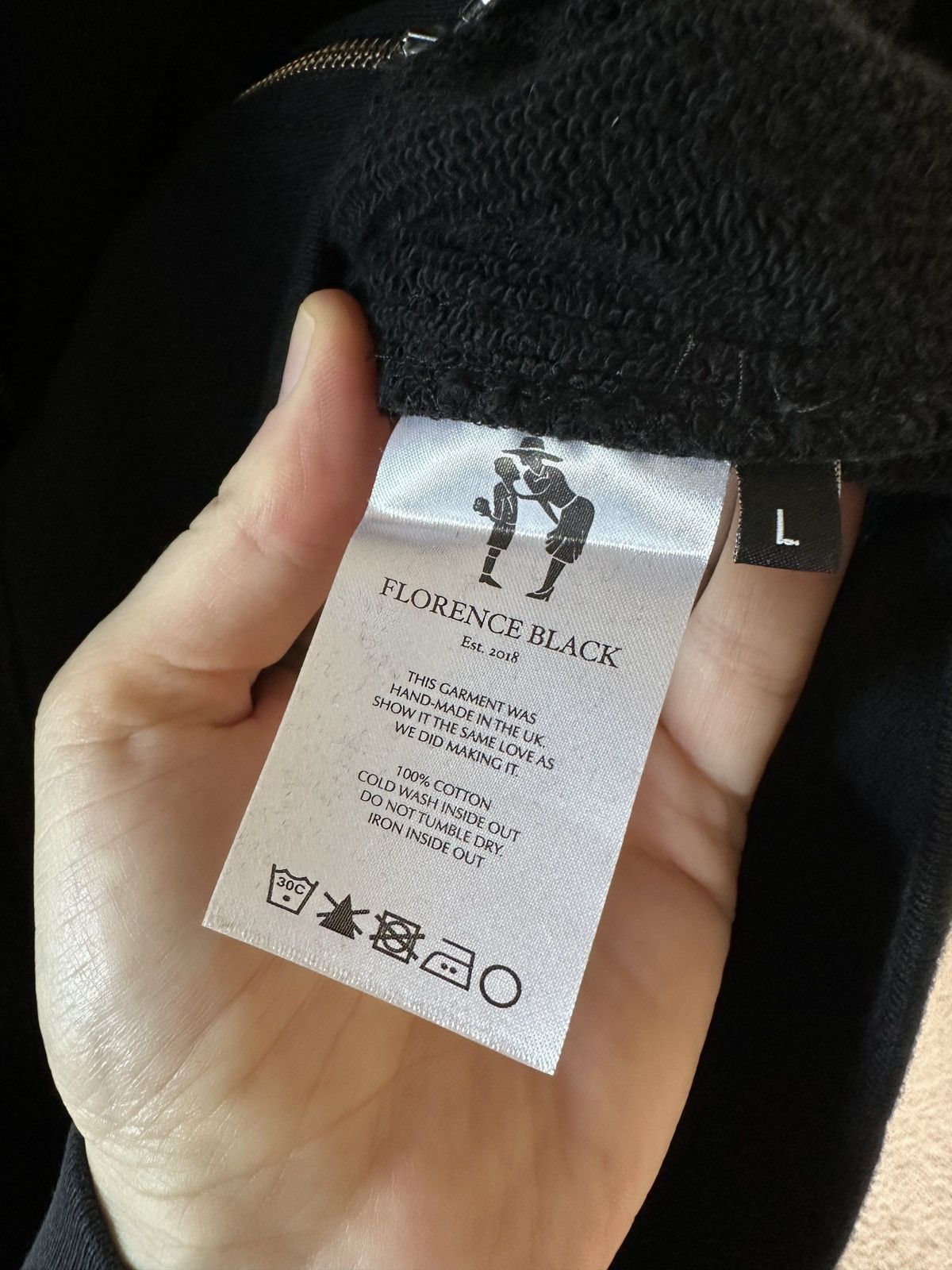 Florence Black Florence Black Essential Black Zip Hoodie Size US L / EU 52-54 / 3 - 5 Thumbnail
