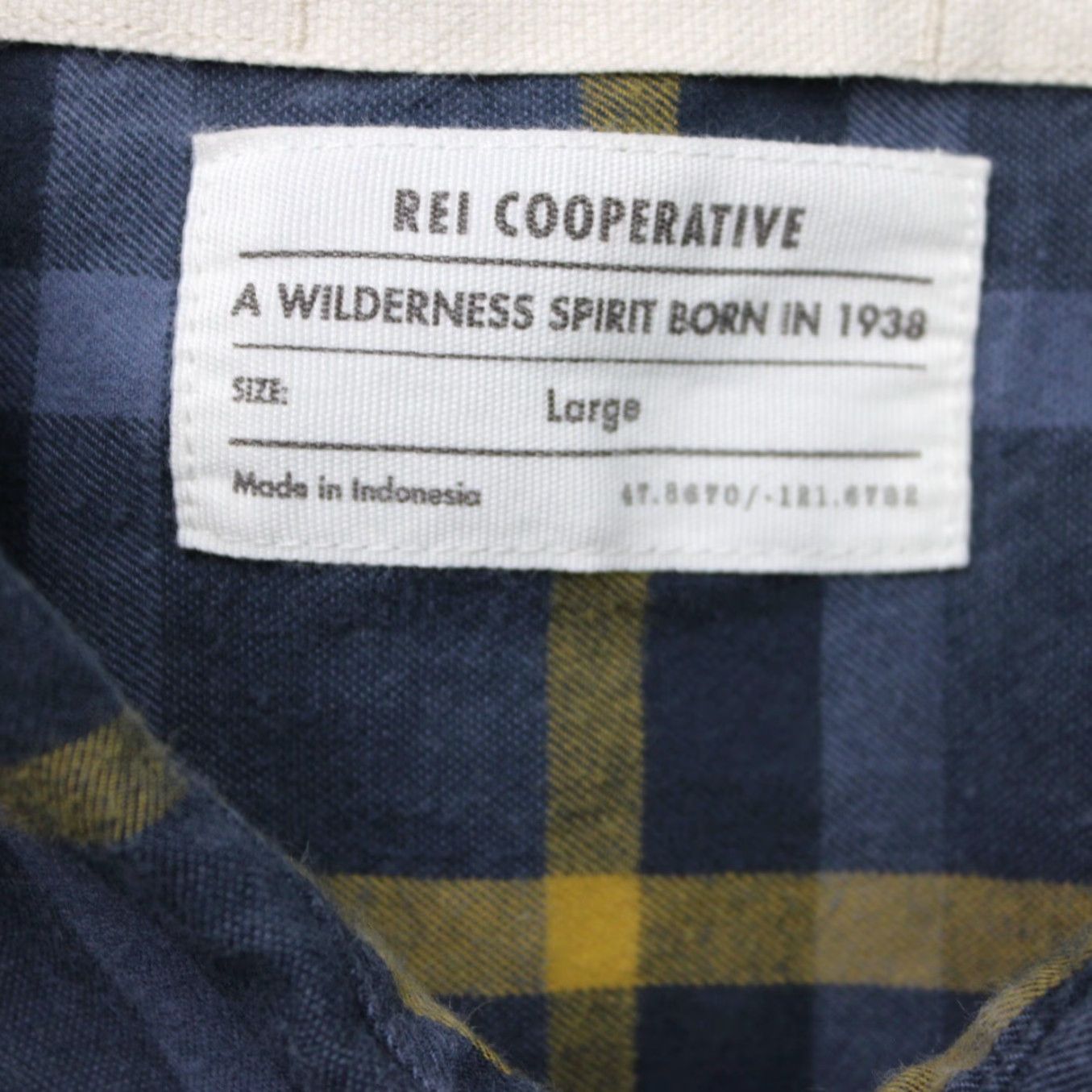 Vintage REI Co-op Shirt Mens Large Blue/Yellow Plaid Flannel Cotton Long Sleeve Button-Up Shirt Size US L / EU 52-54 / 3 - 5 Thumbnail