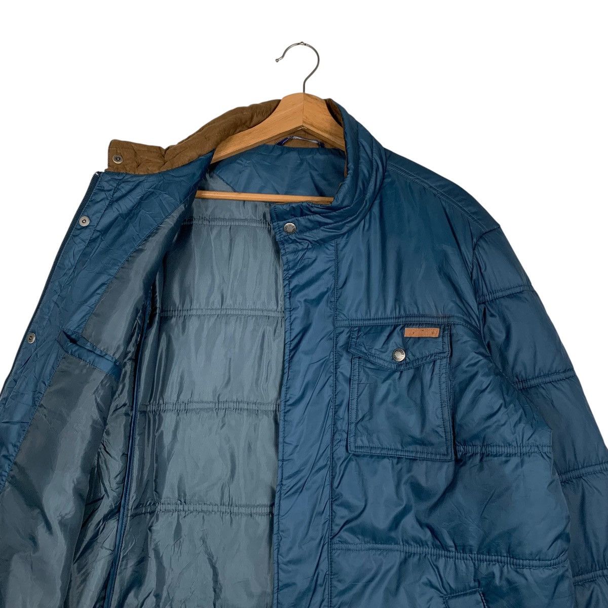Japanese Brand CROCODILE Blue Puffer Jacket Down Jacket #1527-C68 Size US L / EU 52-54 / 3 - 10 Thumbnail