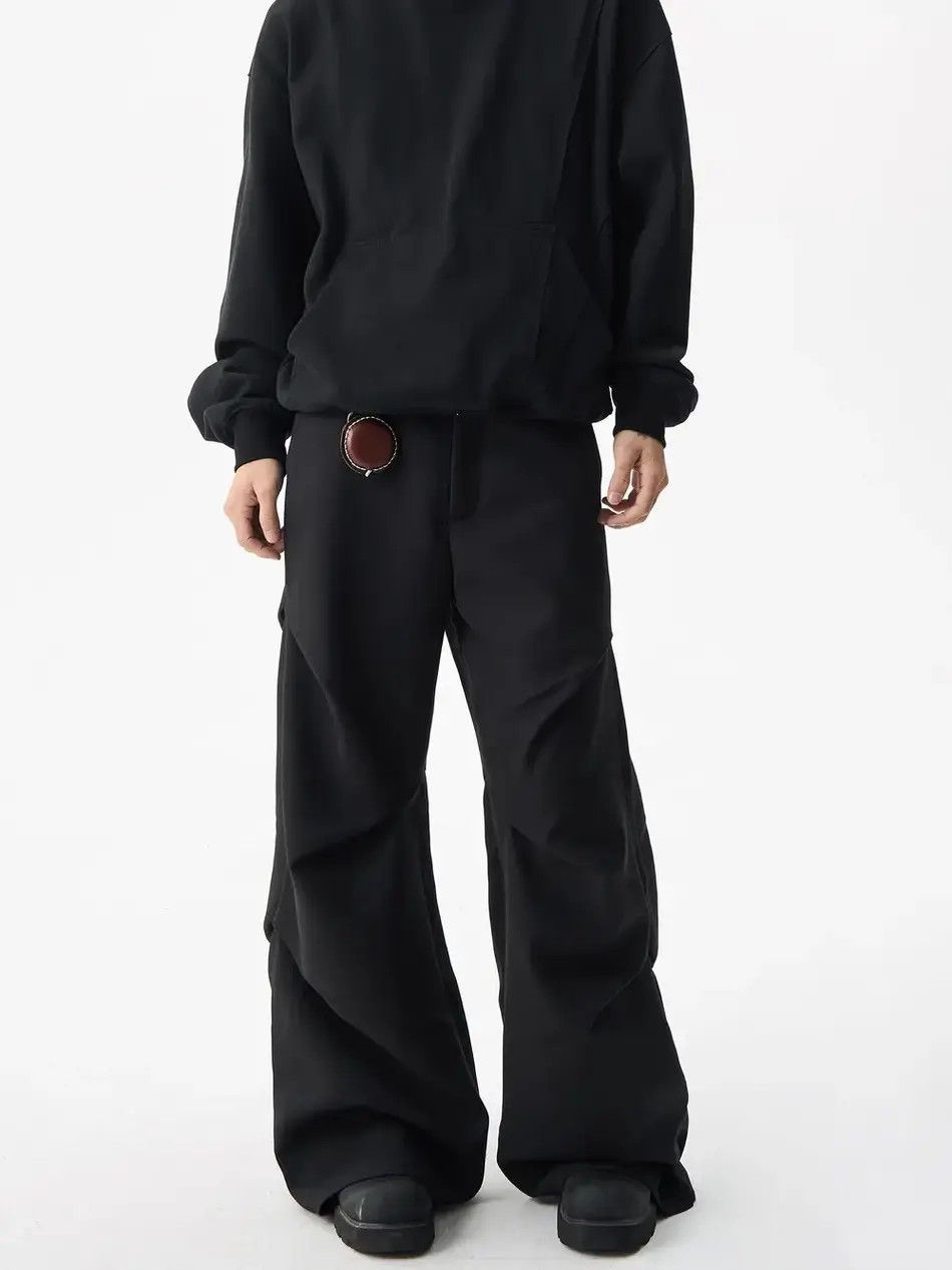 Japanese Brand × Vintage Loose drape wide leg suit casual pants Size US 30 / EU 46 - 1 Thumbnail