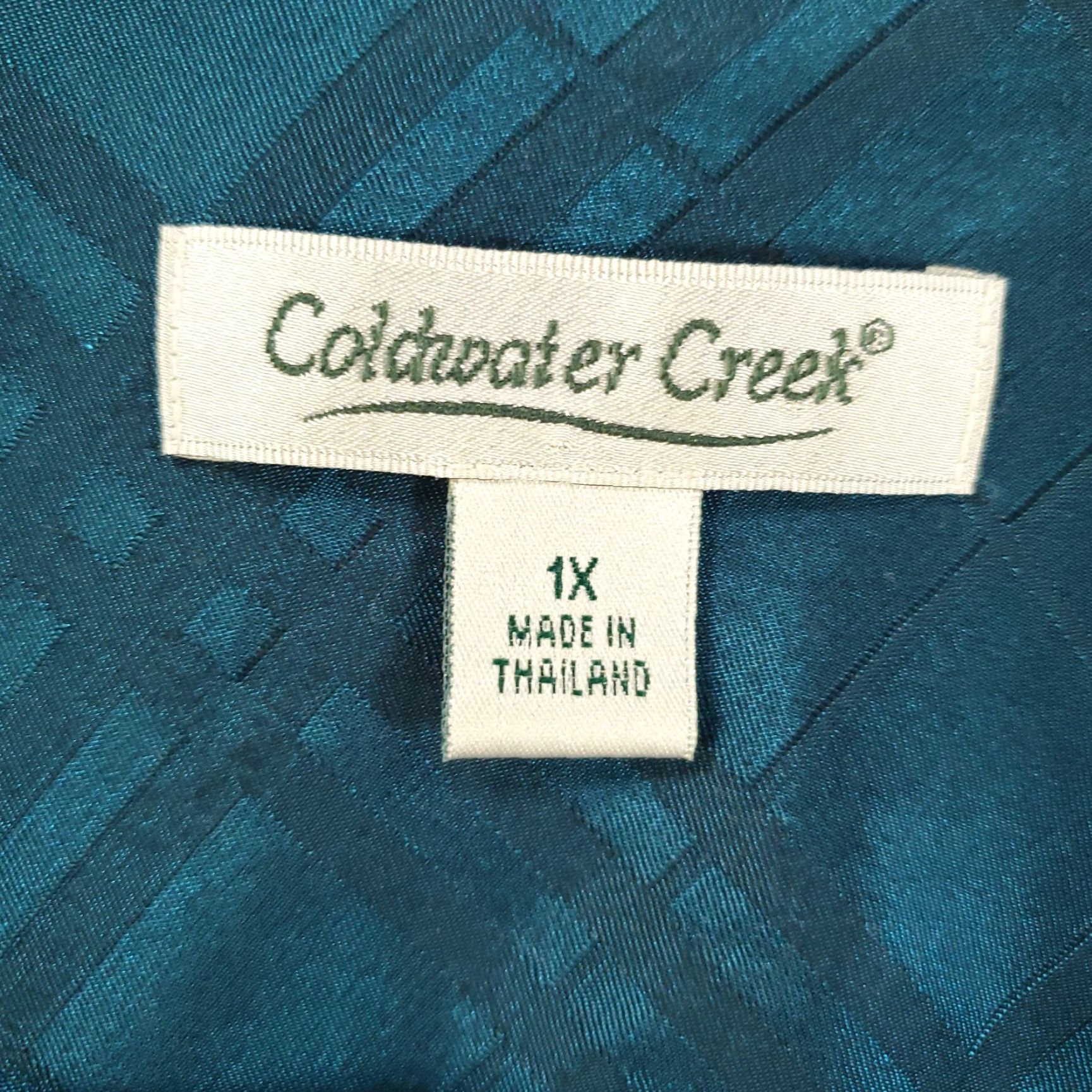 Coldwater Creek COLDWATER CREEK Plus Size 1X Satin Full Zip Jacket Women Blue Green Plaid Casual Size XL / US 12-14 / IT 48-50 - 5 Thumbnail