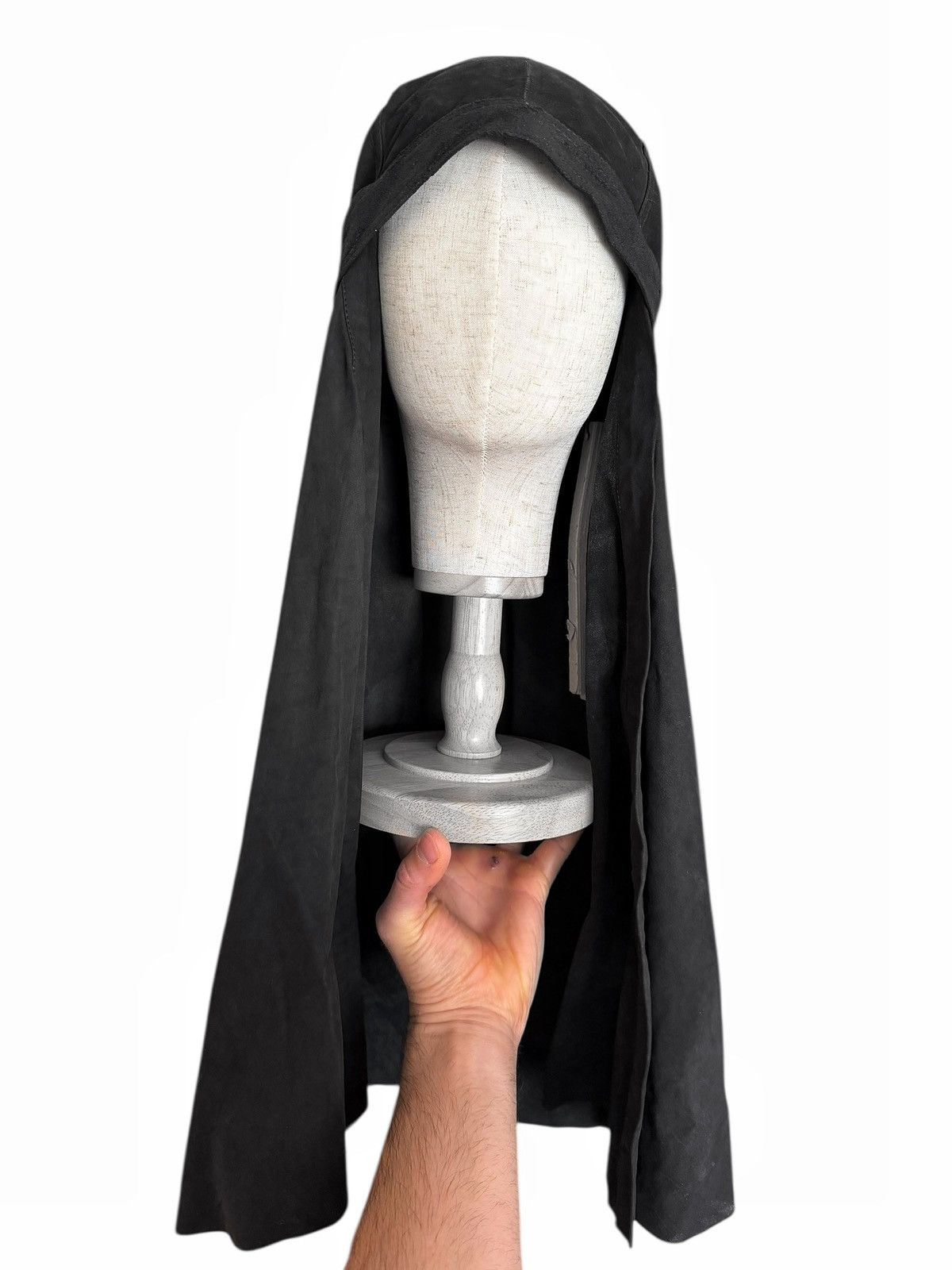 Rick Owens SAMPLE 2014 Moody Durag Lambskin Leather Head Drape Size ONE SIZE - 4 Thumbnail