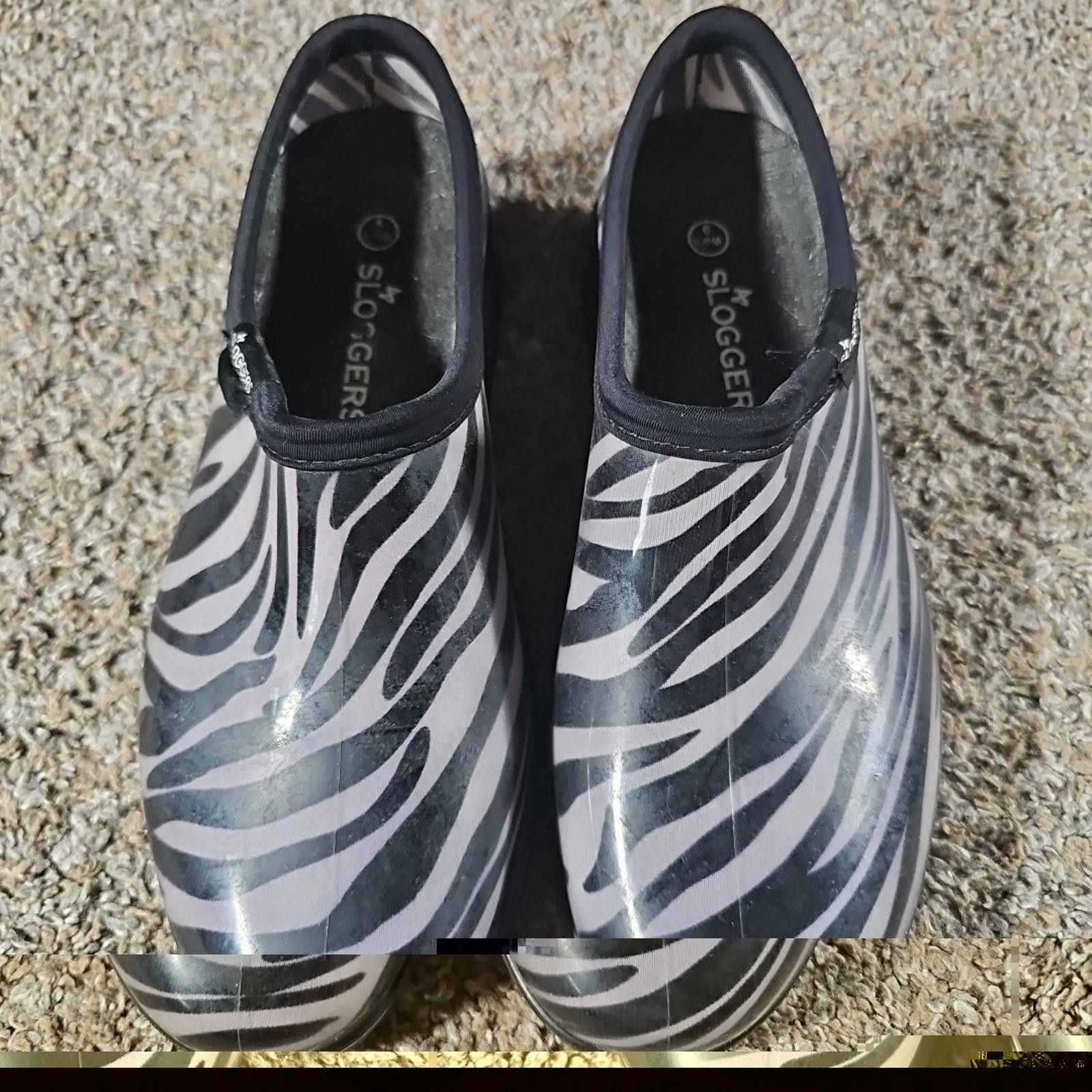 Louisville Slugger Sloggers Zebra Striped Made In USA Sz 9 Slip On Shoes Size US 9 / IT 39 - 2 Thumbnail