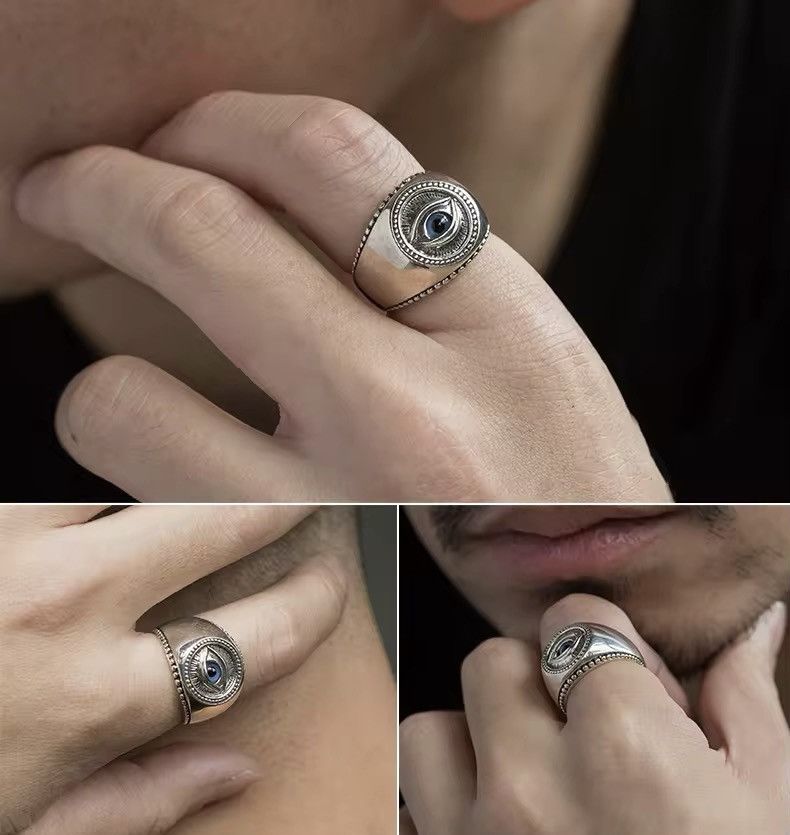 Jewelry × Vintage Gothic Punk Demon Eye Ring (size 7-14) Size ONE SIZE - 1 Thumbnail