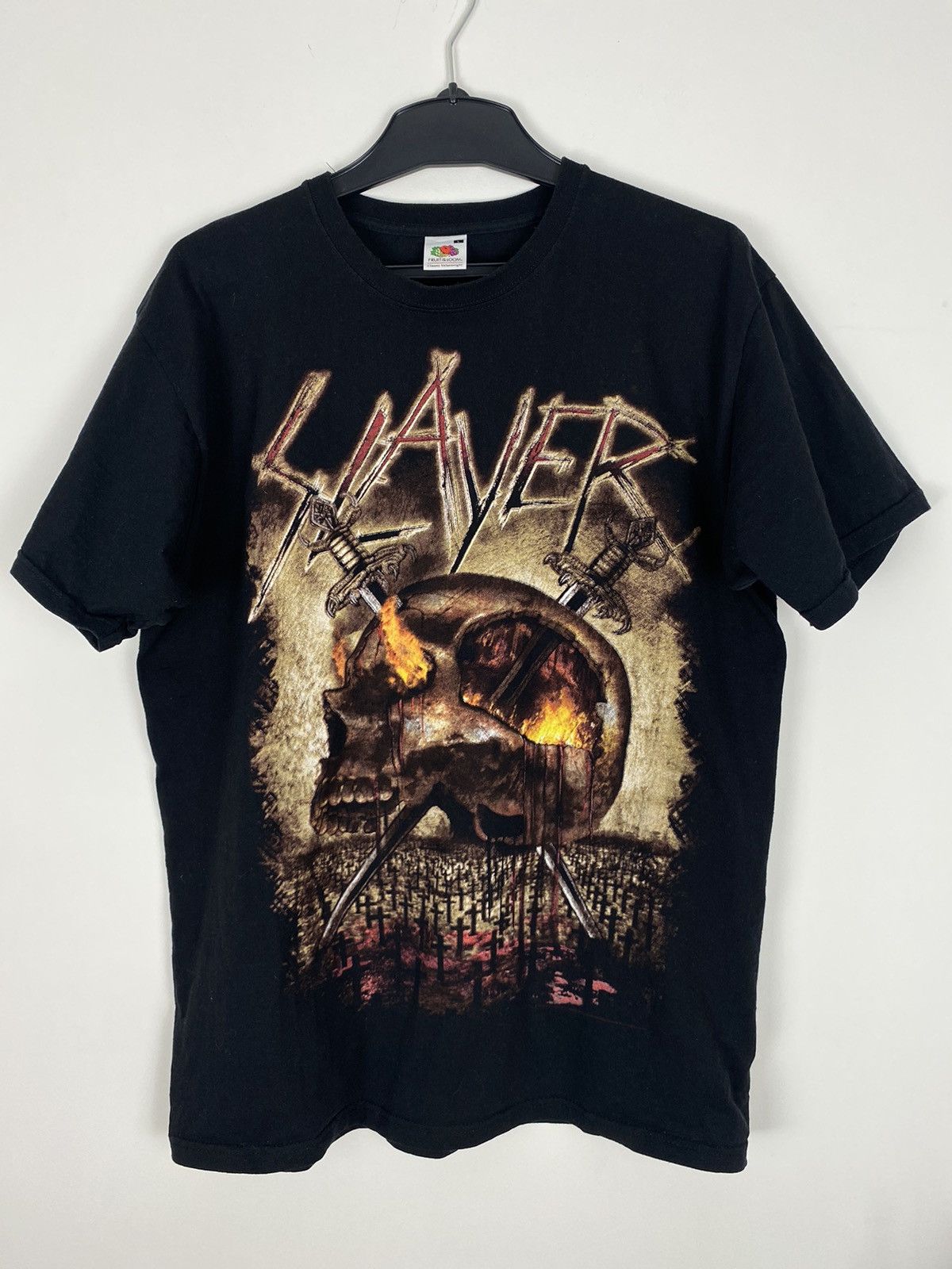 Band Tees × Slayer × Vintage SLAYER World Domination 2013 Skull y2k opium tee t-shirt Size US L / EU 52-54 / 3 - 1 Thumbnail