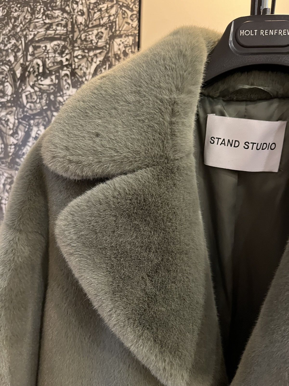 STAND STUDIO Stand Studio Green Maria Faux Fur Coat Size M / US 6-8 / IT 42-44 - 5 Thumbnail