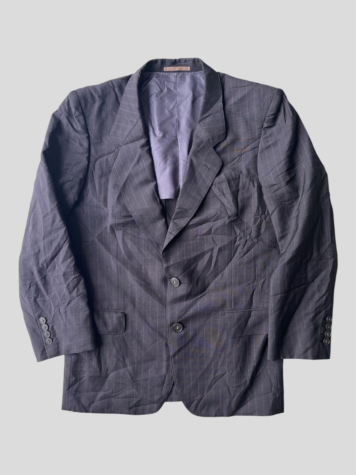 Yves Saint Laurent 1990s Yves Saint Lauren Pinstripe Black Casual/Formal Blazer Size US M / EU 48-50 / 2 - 3 Thumbnail