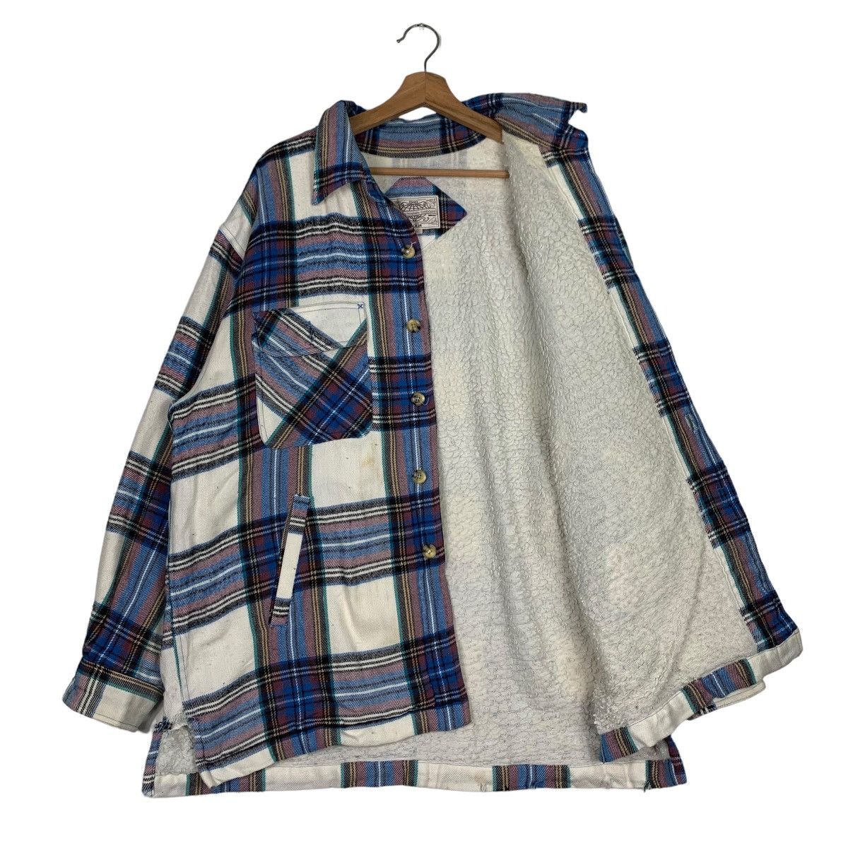 Flannel CALAJA Checked Plaid Tartan Sherpa Heavy Flannel #0333-C15 Size US XL / EU 56 / 4 - 10 Thumbnail