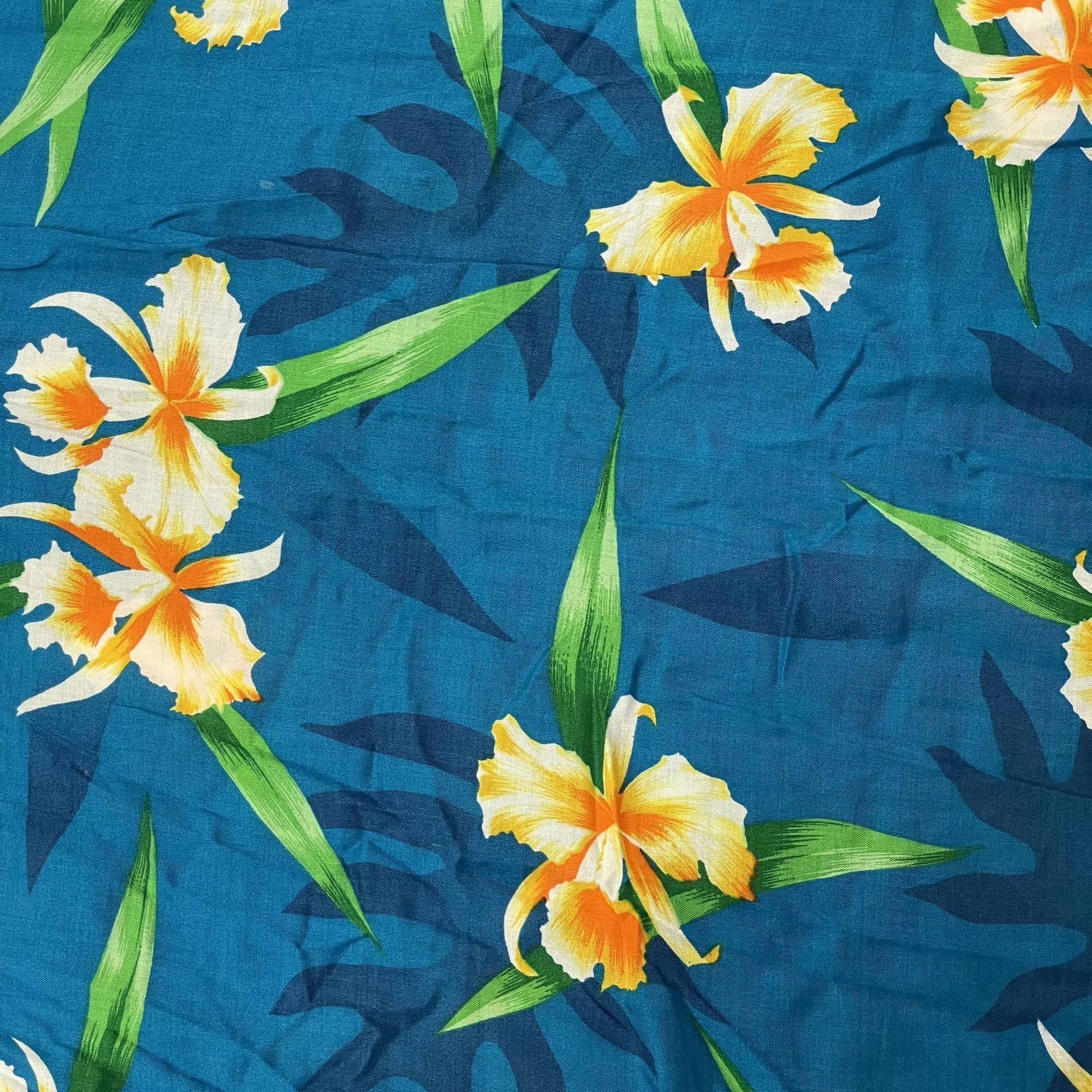 Other Vtg Wild Honey California Blue FLORAL Flowers Tropical Skirt Size 24" / US 00 / IT 34 - 2 Thumbnail