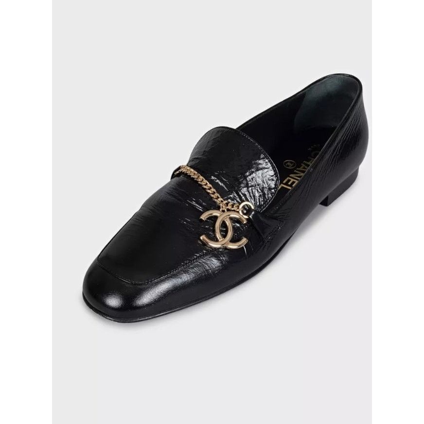 Chanel Chanel Black Leather CC Logo Ballet Flats - Size 38.5 Size US 7.5 / IT 37.5 - 3 Thumbnail