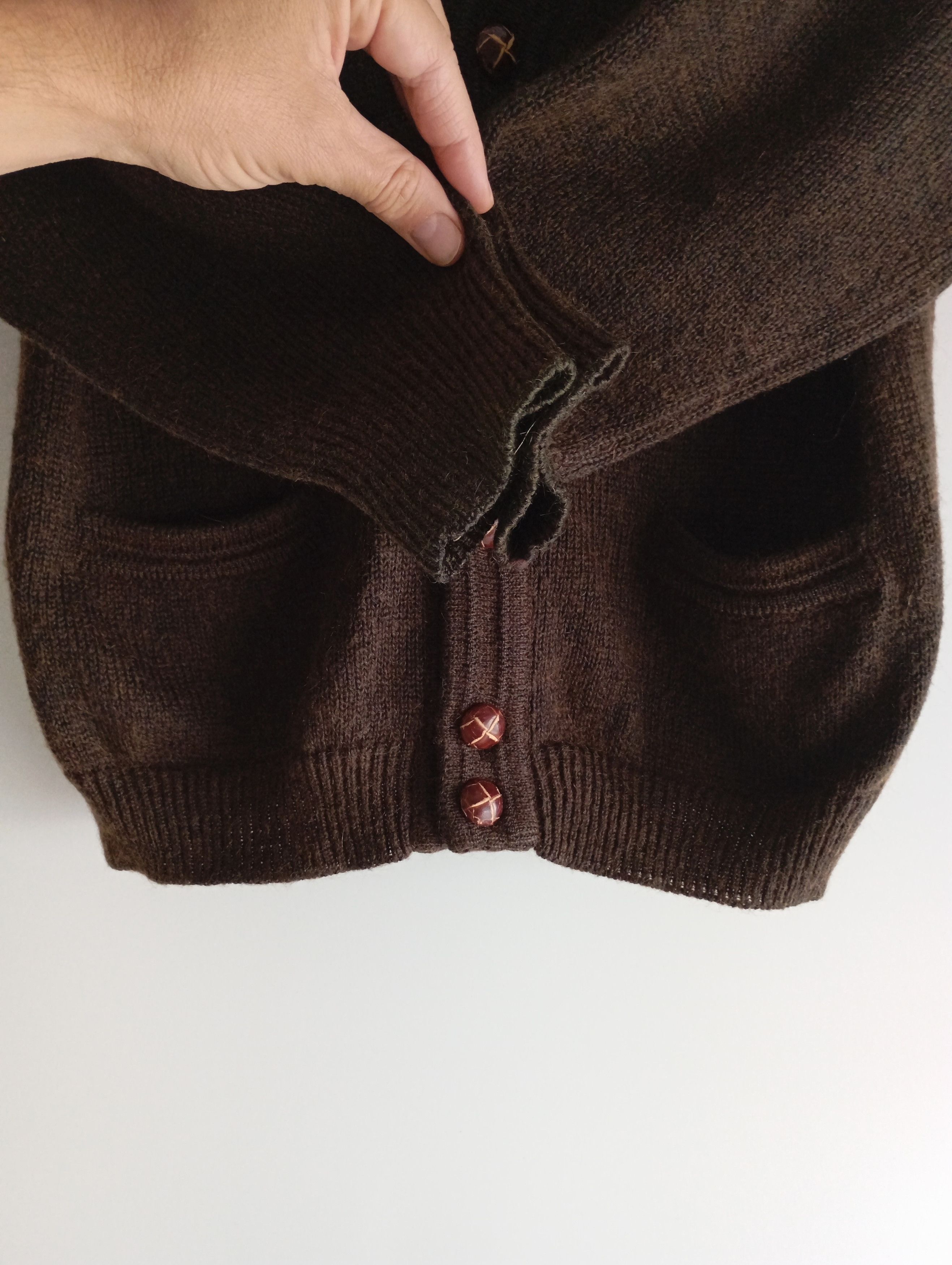 Burberry Burberrys 90s Button Down Brown Vintage Cardigan Size US L / EU 52-54 / 3 - 11 Thumbnail