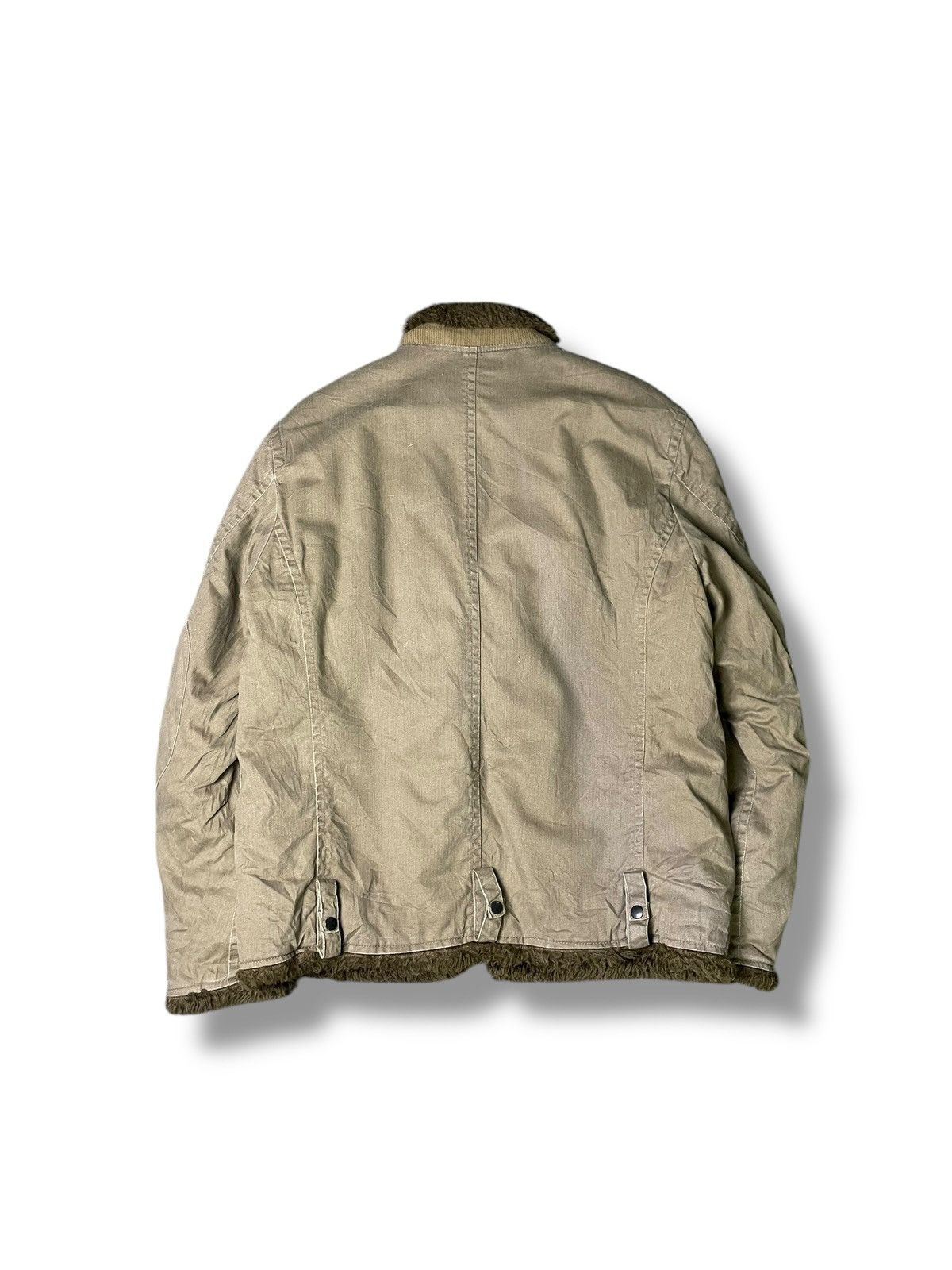 Chevignon × Vintage Chevignon Tanker Fur Jacket (53) Size US L / EU 52-54 / 3 - 3 Thumbnail