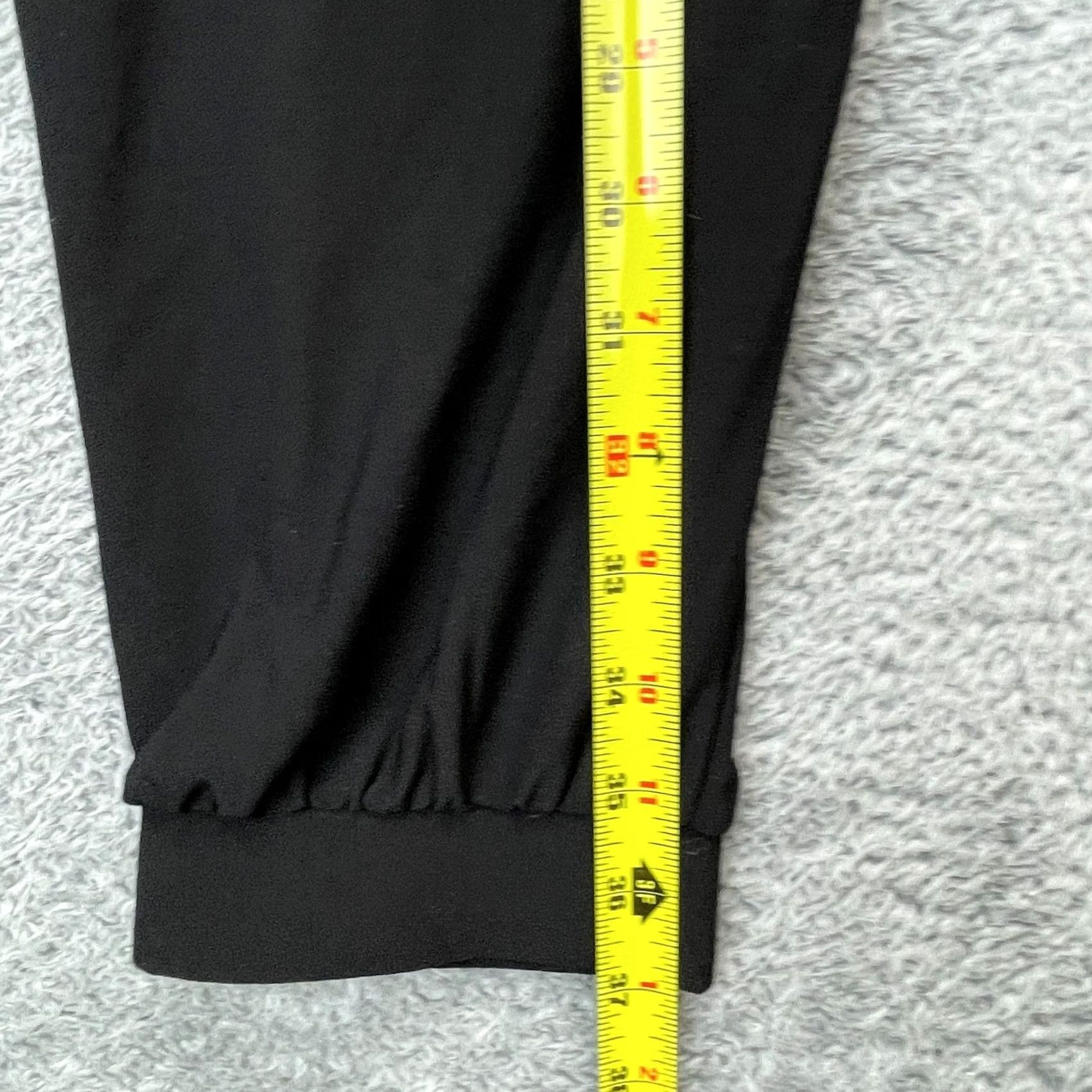 Vintage WynneLayers Pants Womens Medium Black Luxe Crepe Joggers Stretch Tapered Leg Size 32" / US 10 / IT 46 - 7 Thumbnail