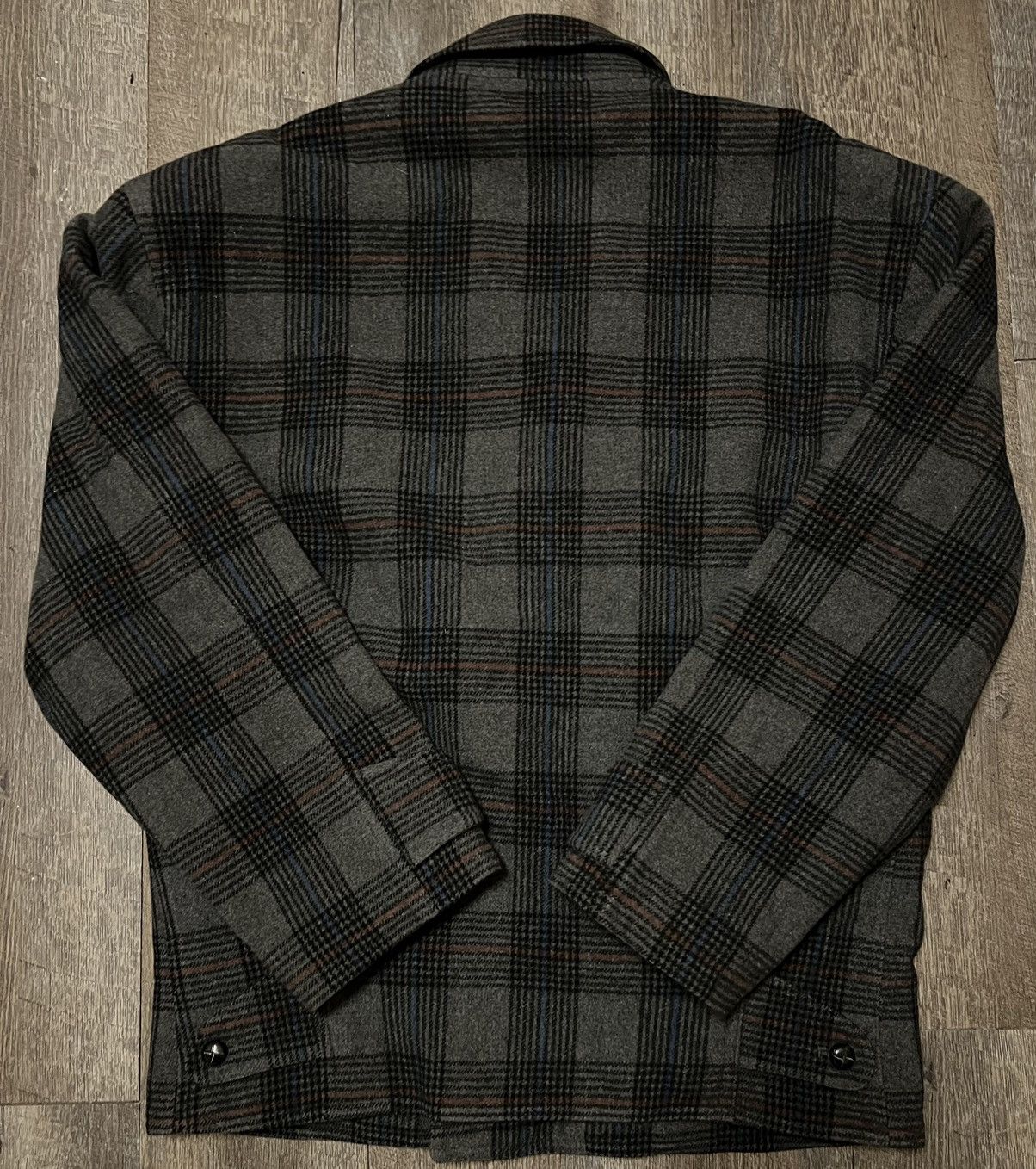 Louis Feraud × Vintage Vintage Feraud Wool Plaid Blazer Coat Size 48 Size 48R - 4 Thumbnail