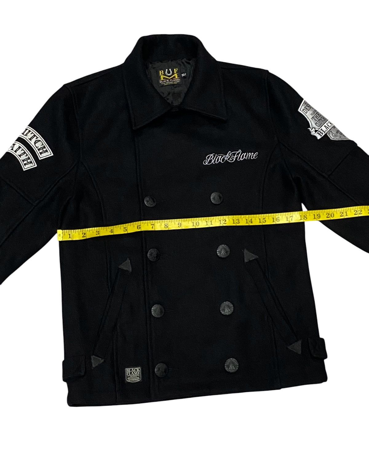 Japanese Brand Black Flame Wool Jacket Size US S / EU 44-46 / 1 - 18 Thumbnail