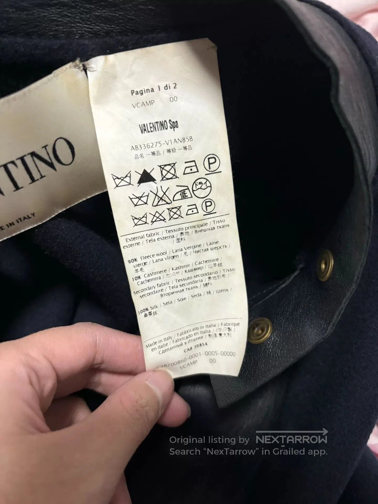 Valentino Valentino Wool Cashmere Leather Patchwork Coat. Size S / US 4 / IT 40 - 3 Thumbnail