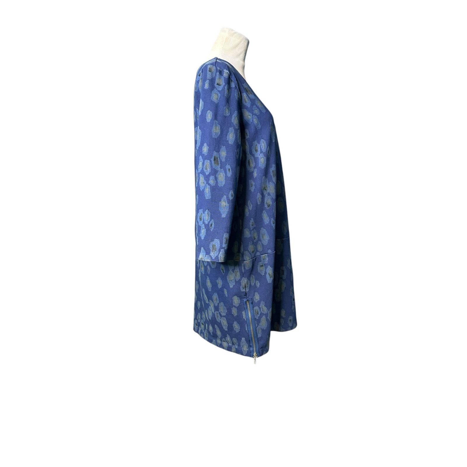 Gap Gap Blue Leopard Print 3/4 Sleeve Mini Dress size M Size M / US 6-8 / IT 42-44 - 11 Thumbnail