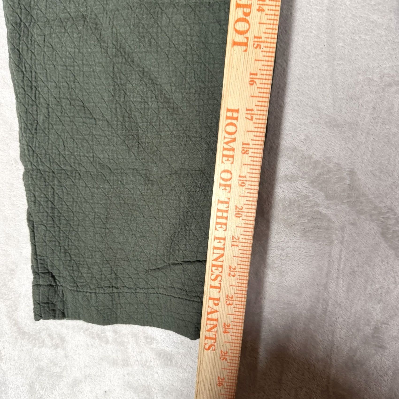 Madewell Madewell Pants Womens Medium Green Pull On High Rise Tapered Diamond Jacquard Size 32" / US 10 / IT 46 - 8 Thumbnail