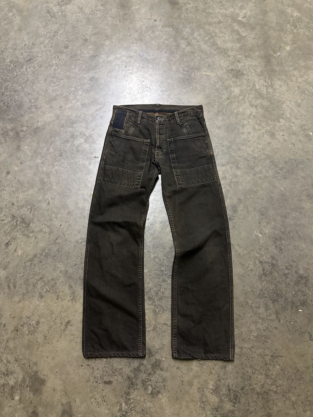 Rick Owens Rick Owens Slab Burnt Mudwash Denim Jeans | Grailed