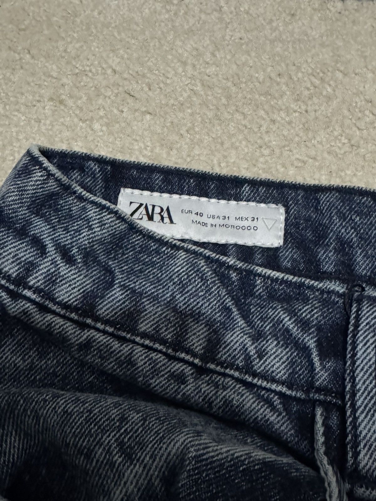 Zara Baggy Cargo Pocket Jeans Size US 31 - 4 Thumbnail