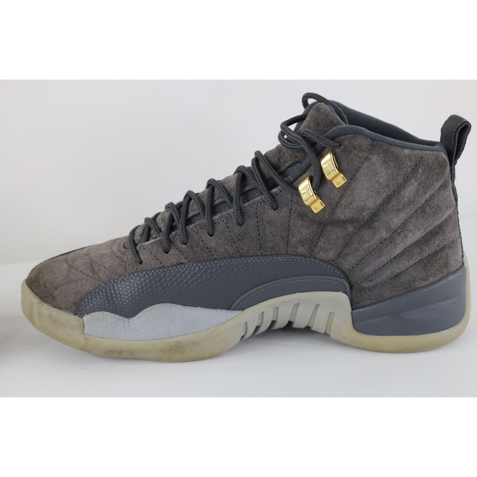 Nike Nike Air Jordan Retro 12 Distressed Dark Wolf Gray Shoes Size US 9.5 / EU 42-43 - 7 Thumbnail