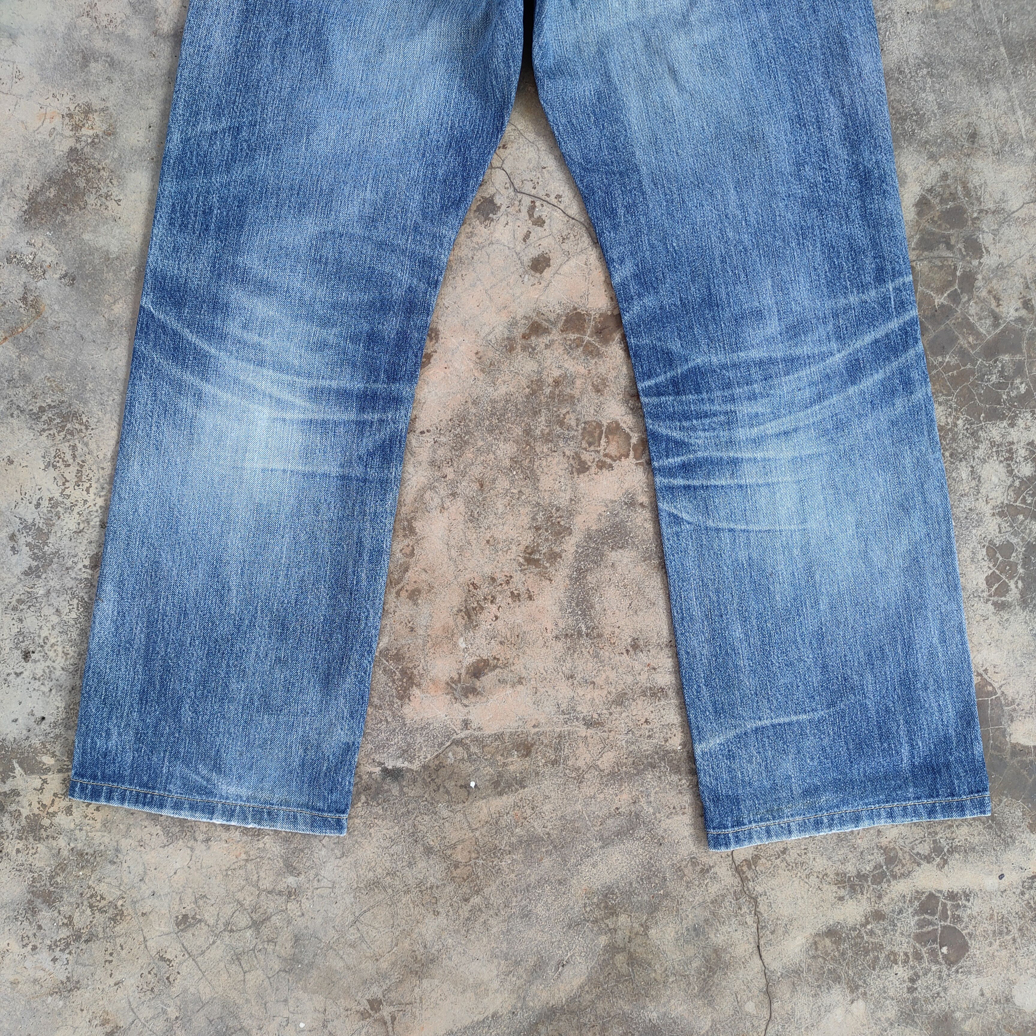 Japanese Brand Vintage japanese faded ripped jeans denim pants Size US 33 - 11 Thumbnail