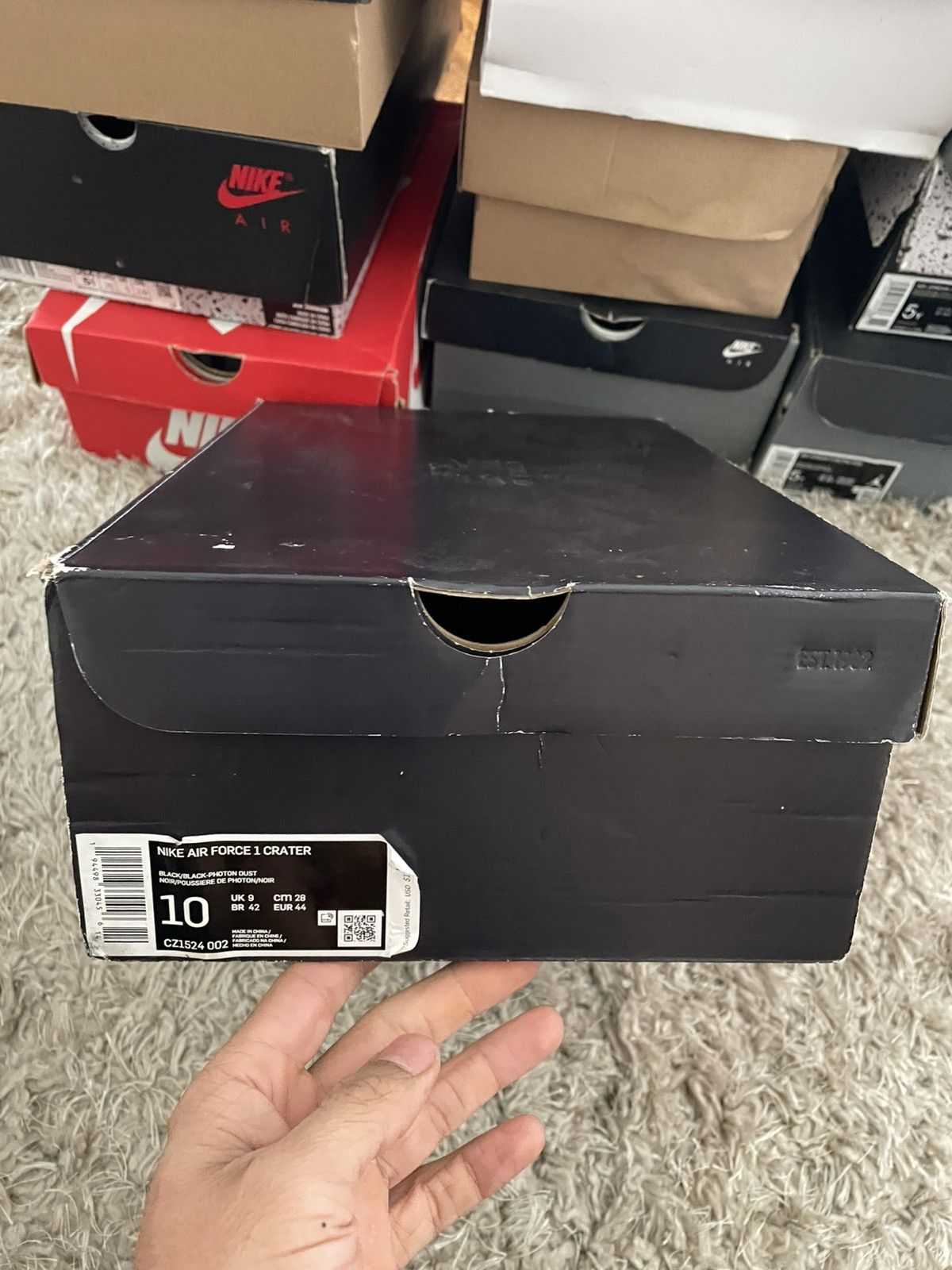 Nike Nike Air Force 1 Black Photon Dust Size US 10 / EU 43 - 9 Thumbnail