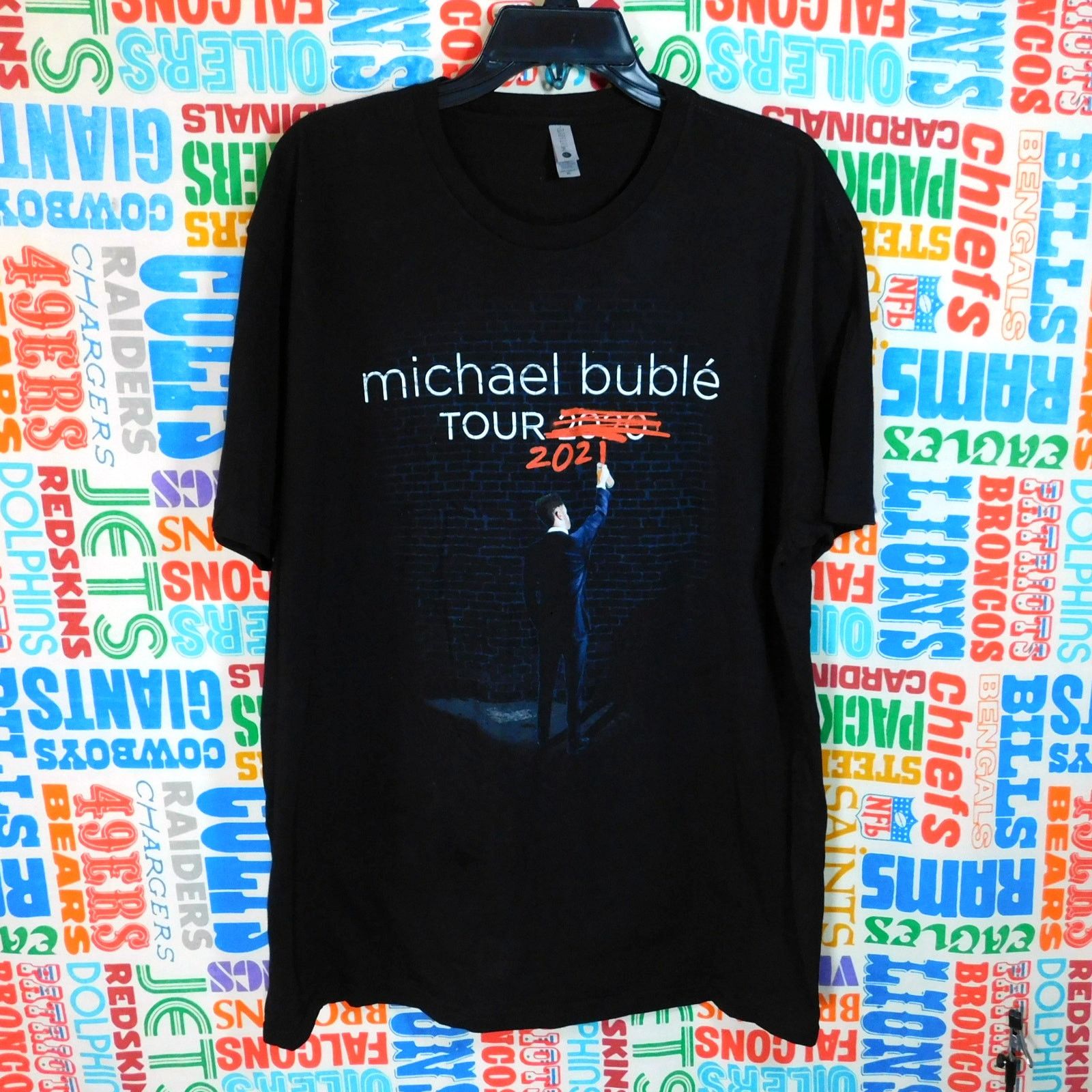 Next Level Michael Buble 2021 Tour T Shirt Size XL Black Double Sided Size US XL / EU 56 / 4 - 1 Thumbnail
