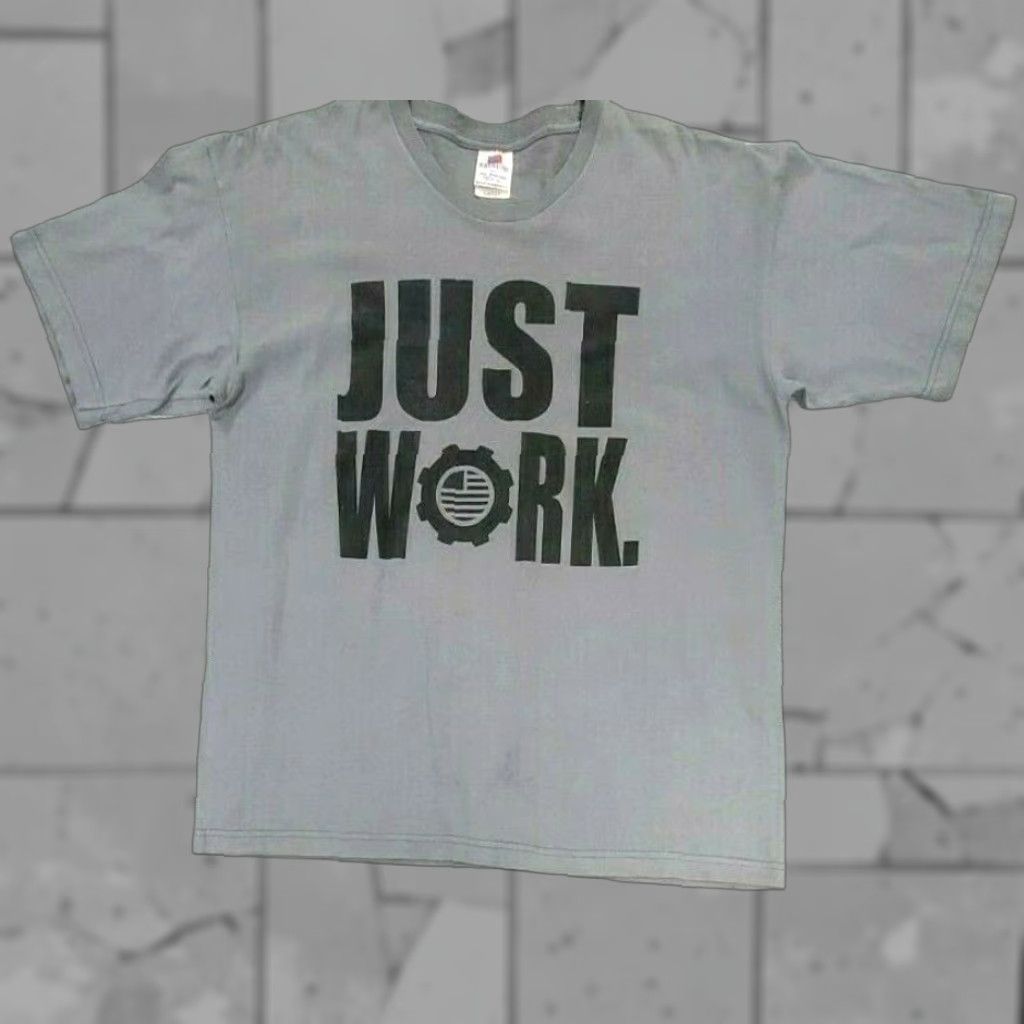 Vintage VINTAGE Bayside Shirt Adult L Gray 90s Just Work Heavyweight Oversized 100 cotton T-Shirt Mens L Size US L / EU 52-54 / 3 - 1 Thumbnail