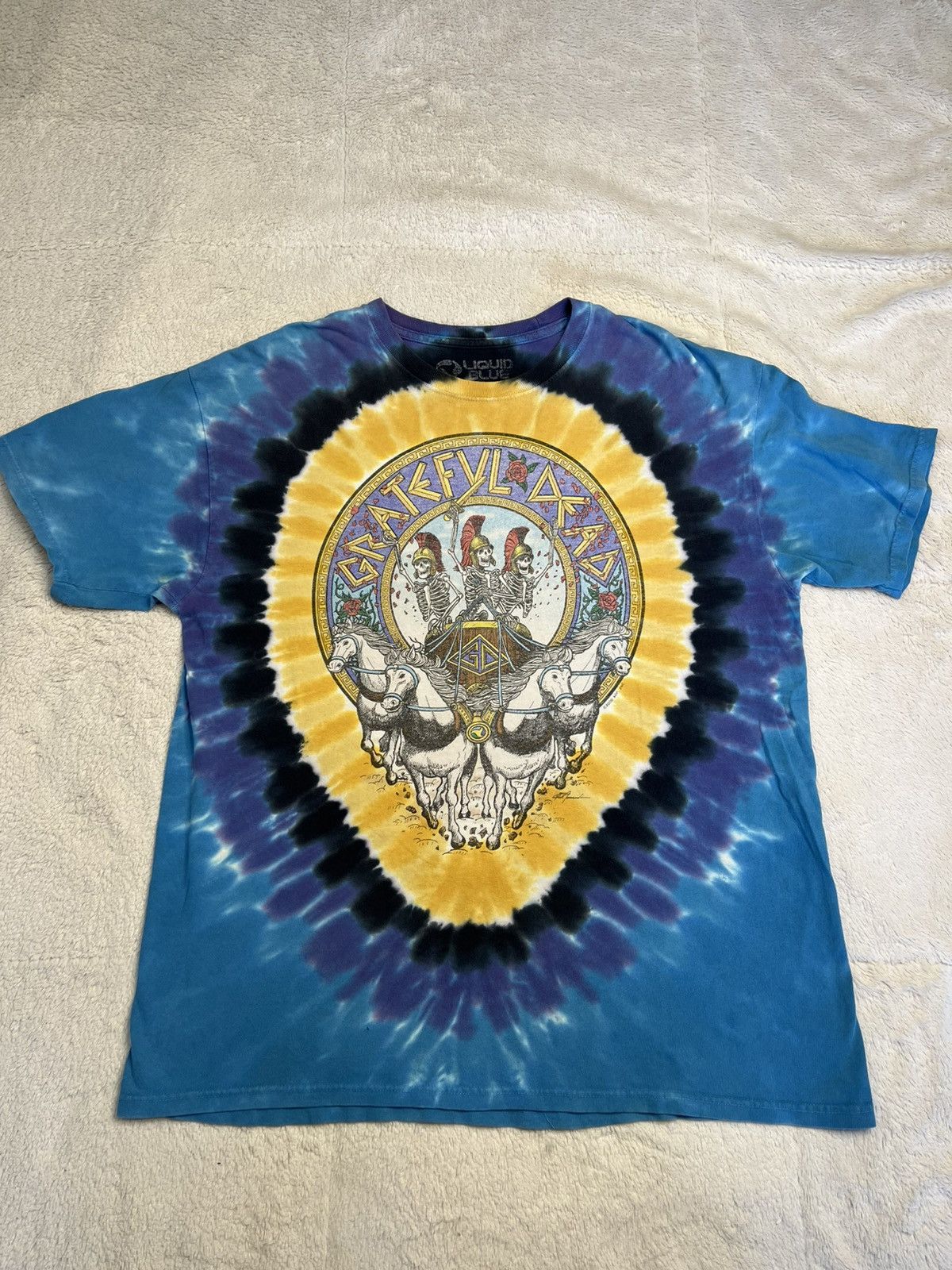 Grateful Dead × Liquid Blue Vintage 2000 Liquid Blue Grateful Dead LA Coliseum T Shirt Size US XL / EU 56 / 4 - 1 Thumbnail