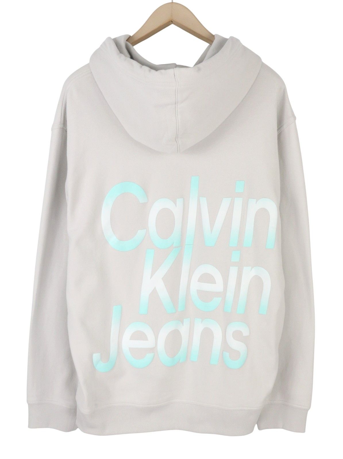 Calvin Klein XL Lunar Rock Grey Back Logo Pullover Hoodie 87445 Size US XL / EU 56 / 4 - 4 Thumbnail