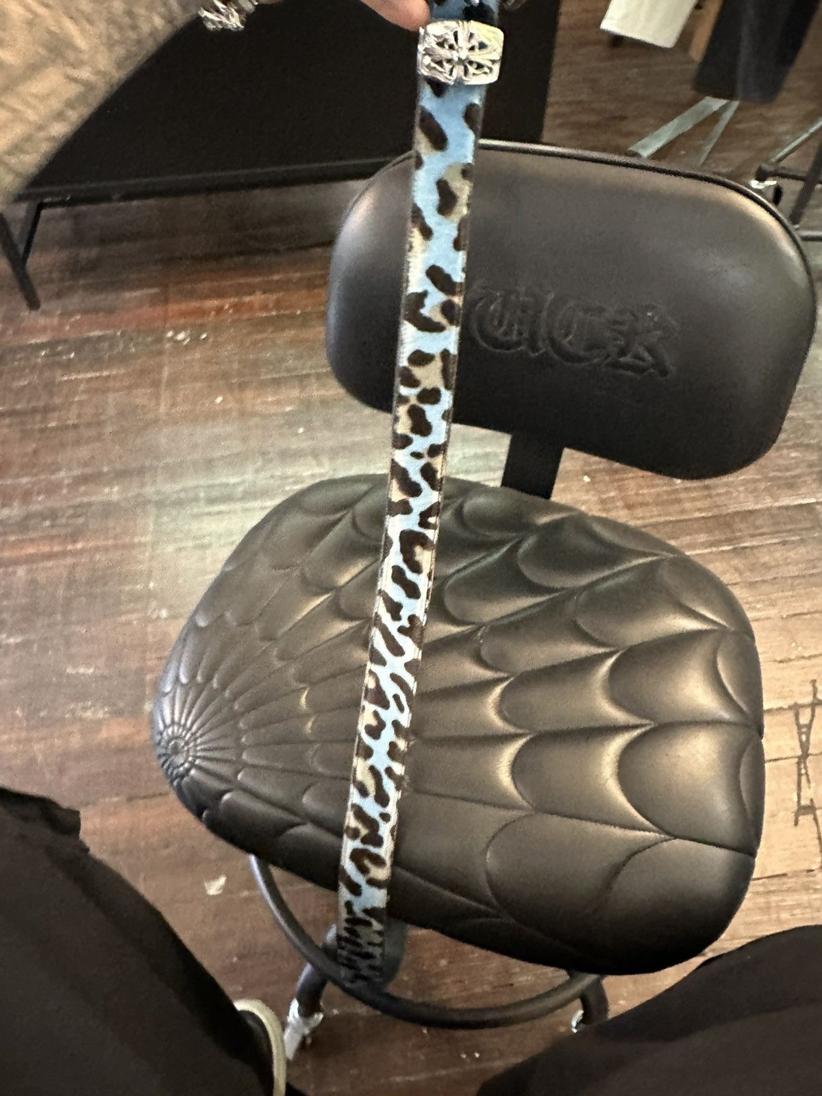 Chrome Hearts Chrome Hearts ‘ CENTRAL CEE ! BELT blue zebra Size 34 - 12 Thumbnail