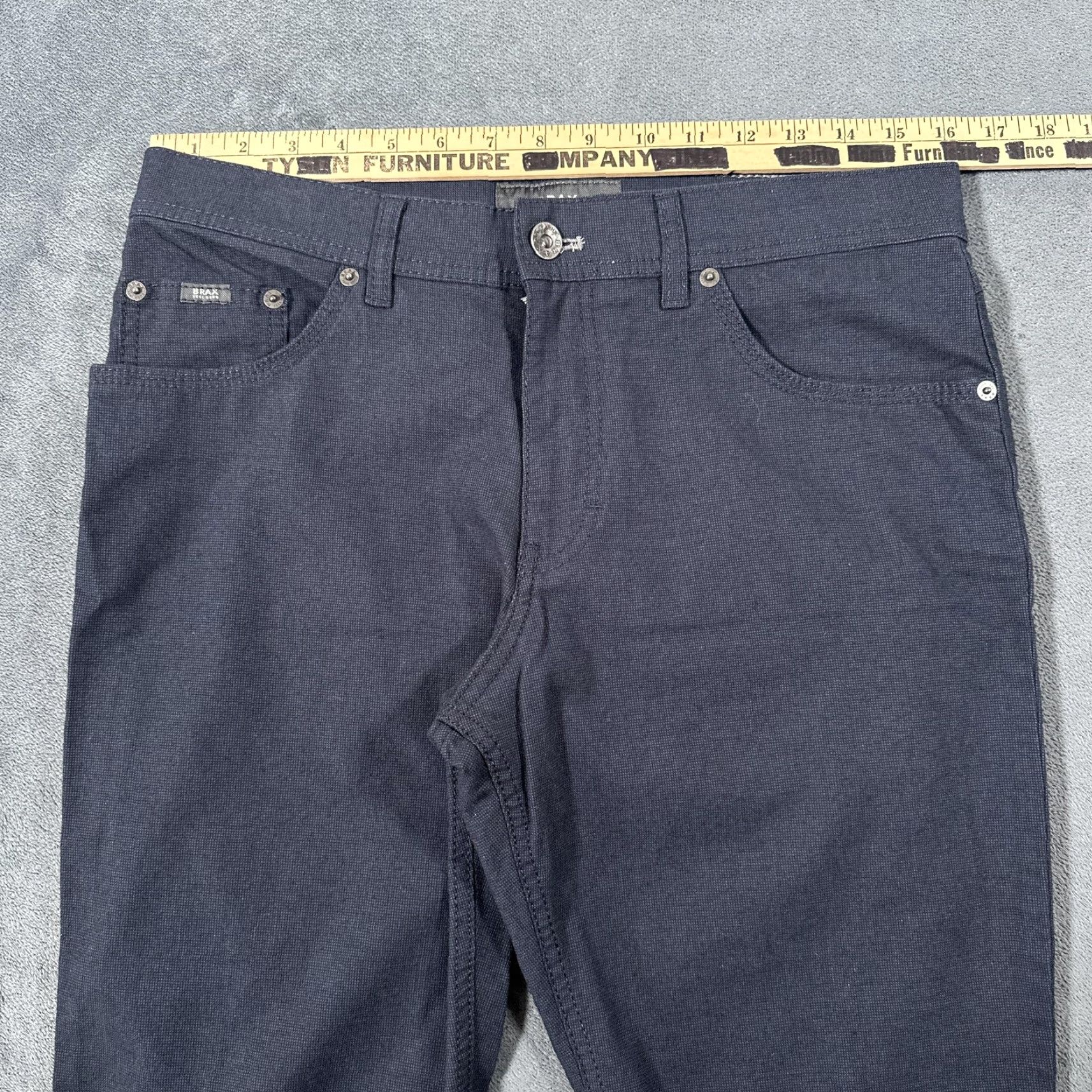 BRAX BRAX Feel Good Cooper Regular Fit Pants - Men - 33x28 - Dark Blue - Chino - Five Pocket - Flat Front - Stretch/Comfort - Business Casual Travel - Mens Size US 33 - 6 Thumbnail