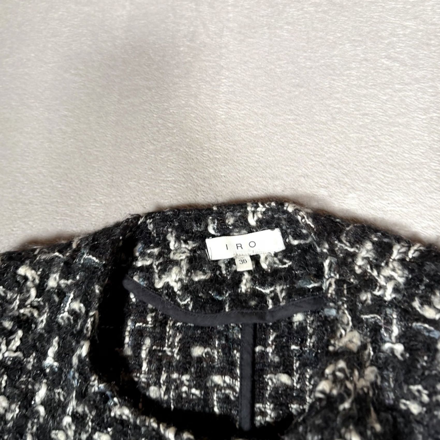 Iro IRO Tweed Black Blazer Womens 36 Regular Jacket Size XS / US 0-2 / IT 36-38 - 3 Thumbnail