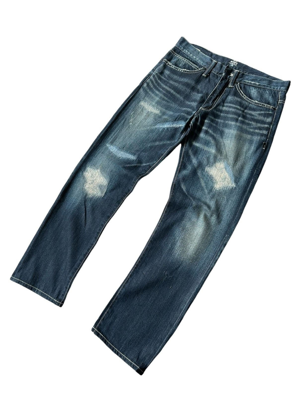 Wtaps 11SS - WTAPS '' Who Dares Wins '' trashed denim jeans Size US 32 / EU 48 - 2 Thumbnail