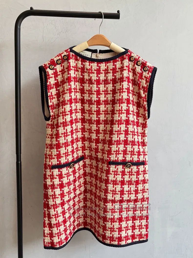 Gucci Gucci Red checkered loose dress Size XS / US 0-2 / IT 36-38 - 1 Thumbnail
