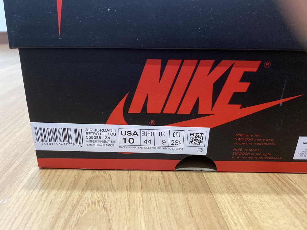 Jordan Brand × Nike Jordan 1 Retro High OG University Blue Size US 10 / EU 43 - 8 Thumbnail