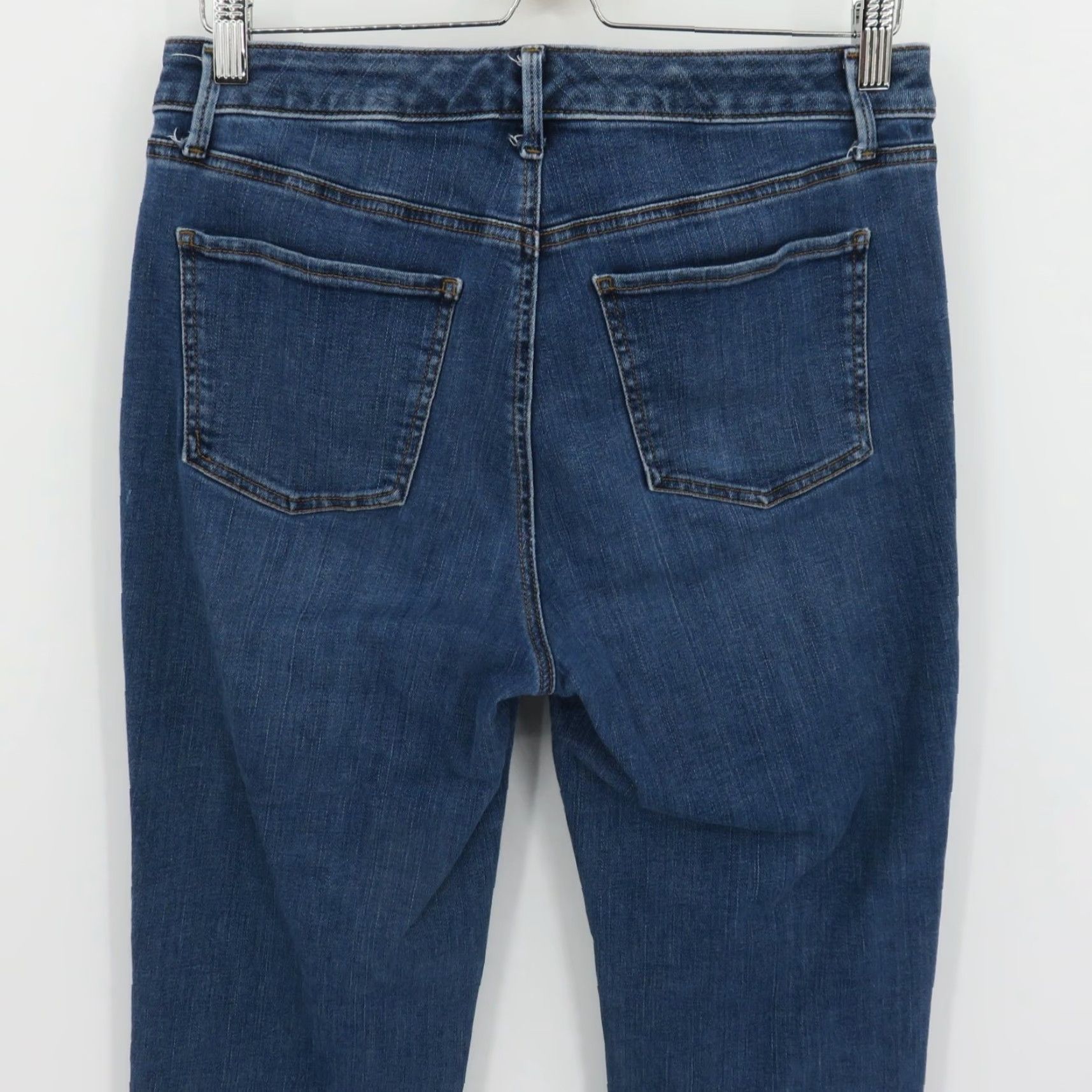 Talbots Talbots Women Jeans 6 Bootcut Barely Boot 5-Pocket Denim Blue Cotton Blend Pocket Pockets Solid Regular Vintage No White? Size 28" / US 6 / IT 42 - 4 Thumbnail
