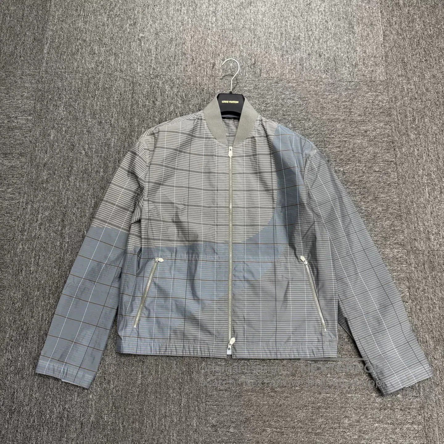 Hermes Hermes Blue Gray Check Jacket. Size US S / EU 44-46 / 1 - 1 Thumbnail