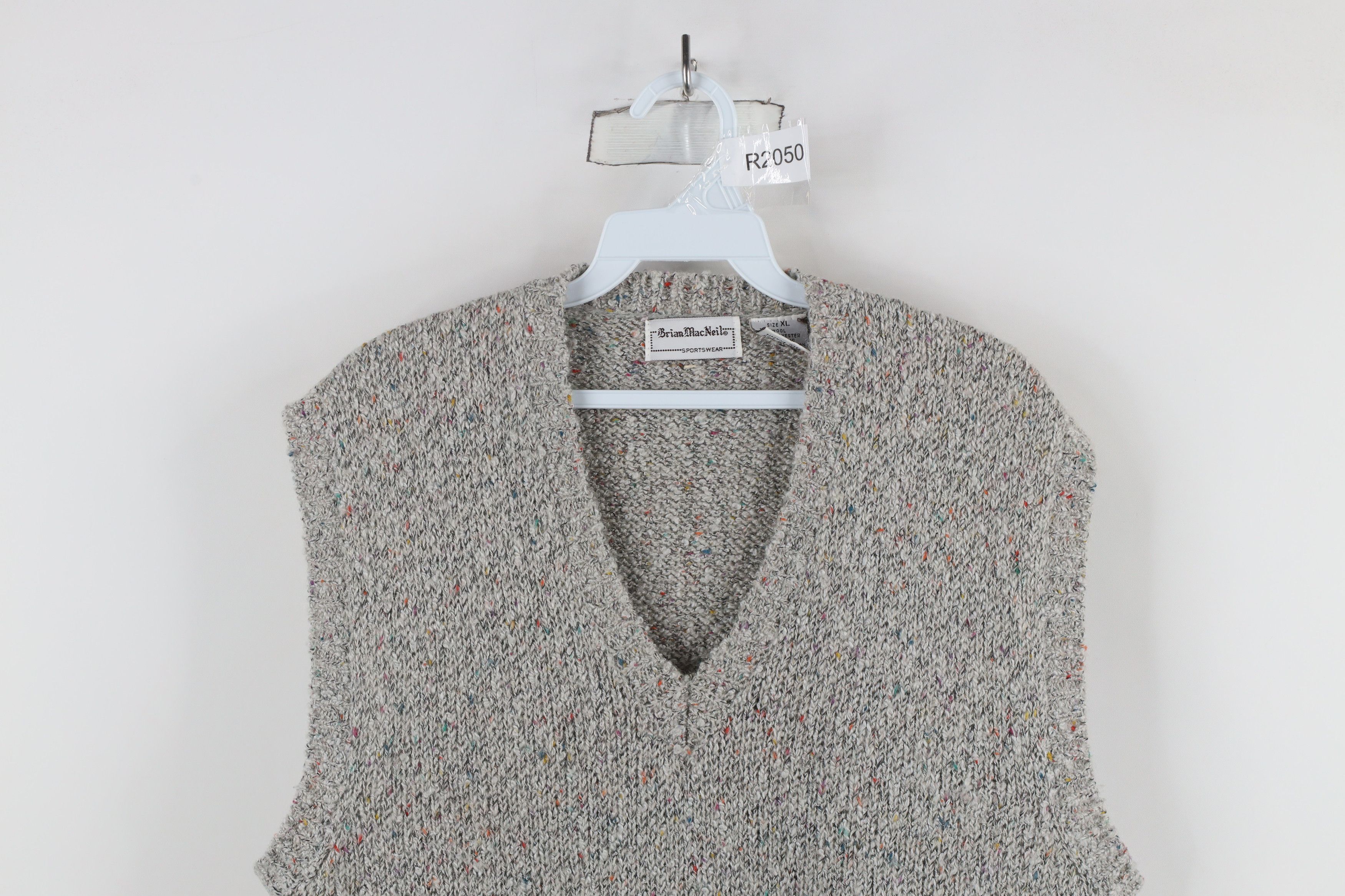 Vintage Vintage 70s Streetwear Knit Rainbow Fleck Sweater Vest Size US XL / EU 56 / 4 - 2 Thumbnail