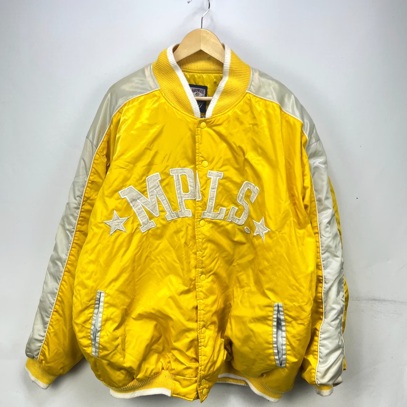 NBA VINTAGE Minneapolis Lakers Sand Bomber Jacket NBA 2XL Size US XXL / EU 58 / 5 - 3 Thumbnail