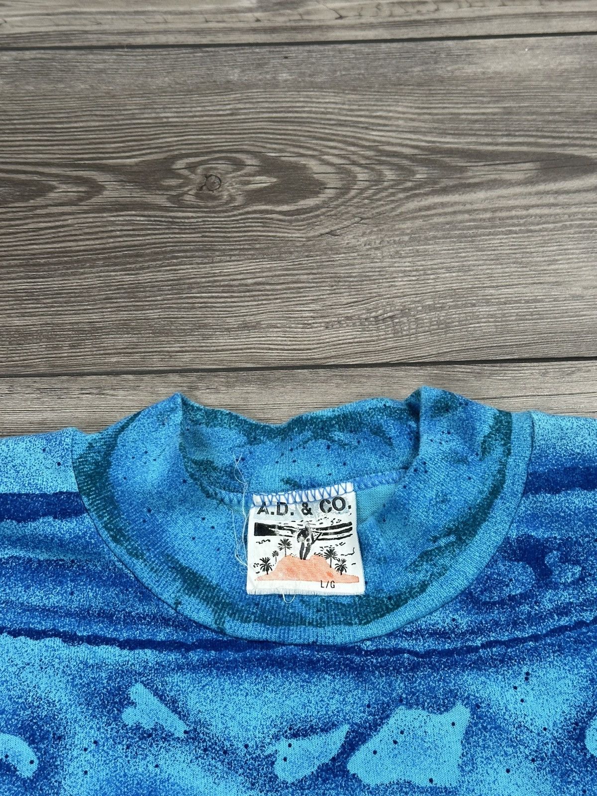 Vintage Vintage 90’s Crazy Dyed Striped Longsleeve Size US L / EU 52-54 / 3 - 4 Thumbnail