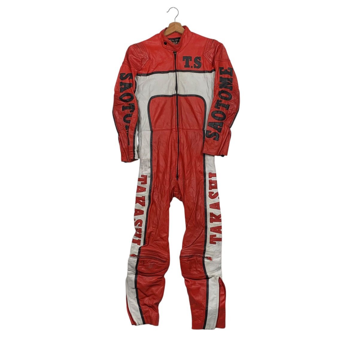 Japanese Brand TS Saotome Takashi Leather Motorcycle Racing Biker Suit Size US 28 / EU 44 - 1 Thumbnail