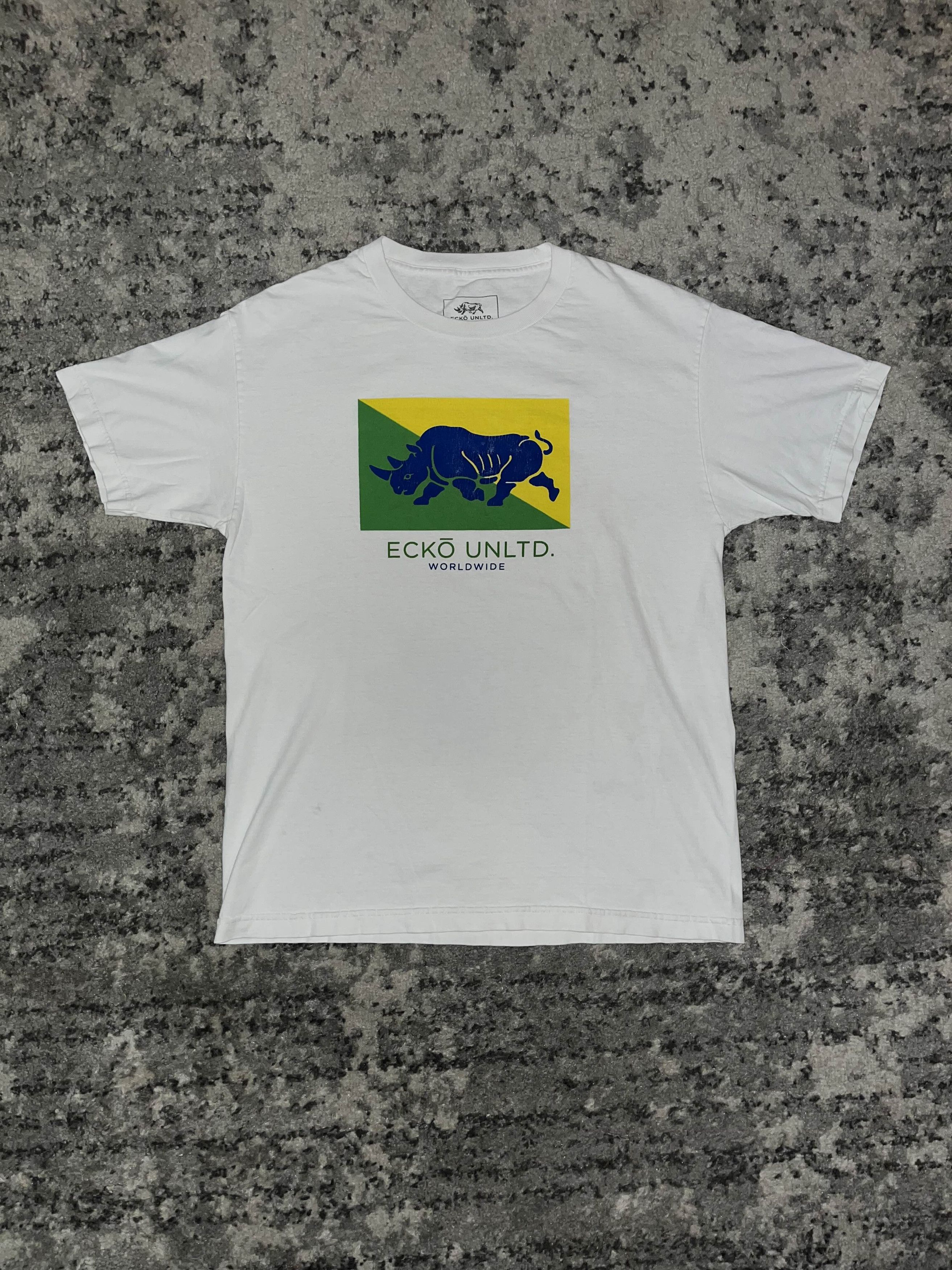 Ecko Unltd. Y2K Ecko Unltd. Worldwide Brazil Flag Shirt Size US L / EU 52-54 / 3 - 2 Thumbnail