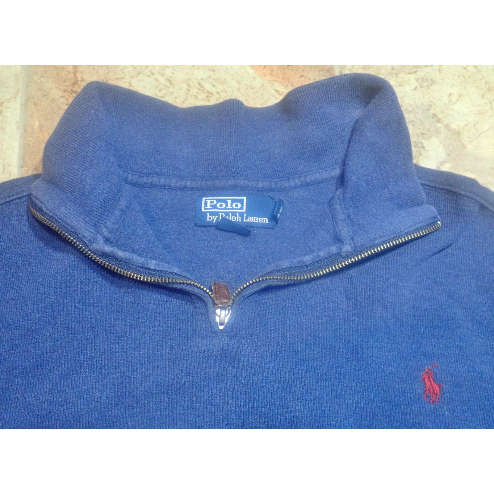 Ralph Lauren VINTAGE Polo Ralph Lauren 100% Cotton 1/4 Zip Sweater, XL, Blue, Classic Fit, Long Sleeve, Business Casual, Mens Size US XL / EU 56 / 4 - 6 Thumbnail
