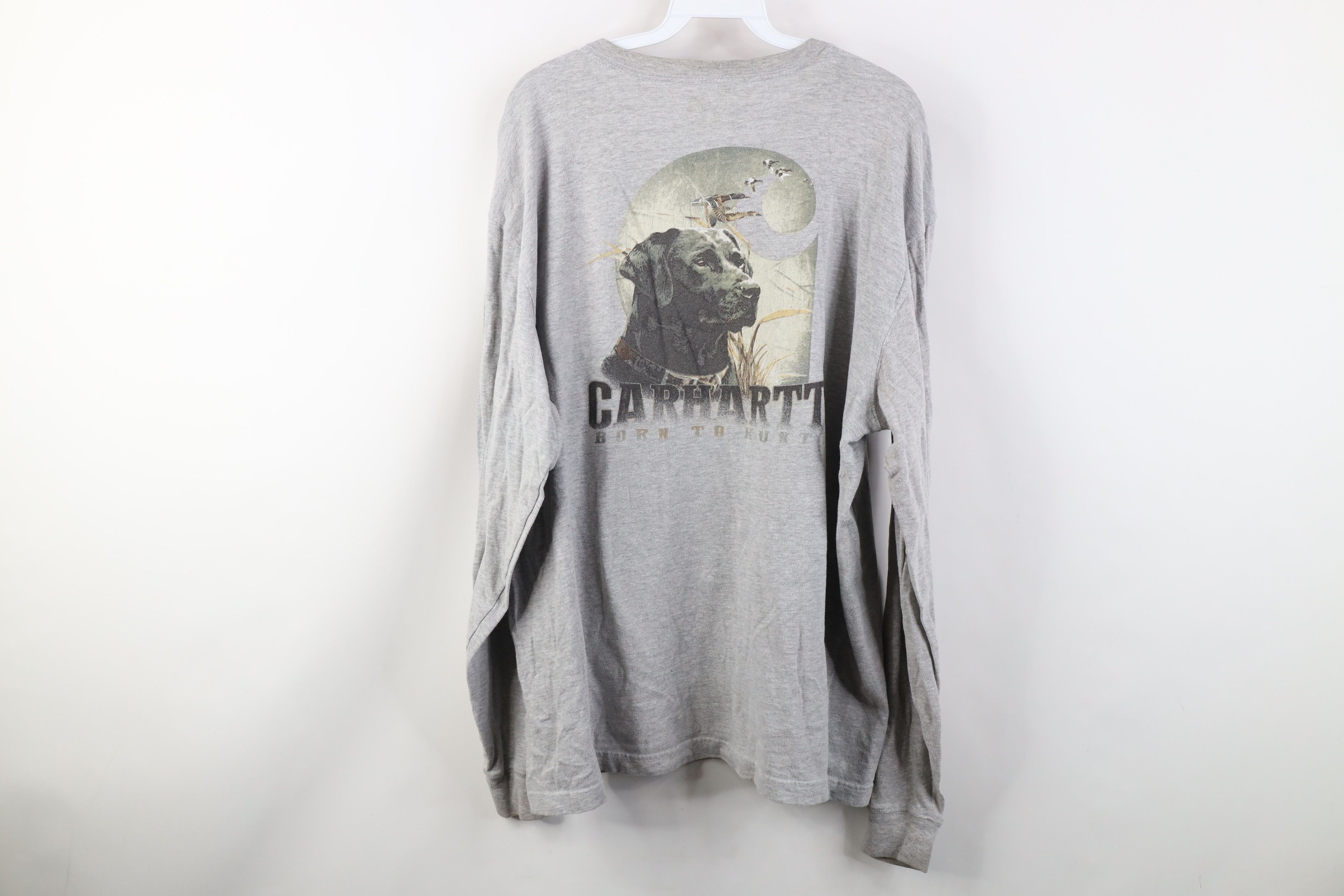Carhartt Vintage Y2K Carhartt Spell Long Sleeve T-Shirt Heather Gray Size US XL / EU 56 / 4 - 13 Thumbnail
