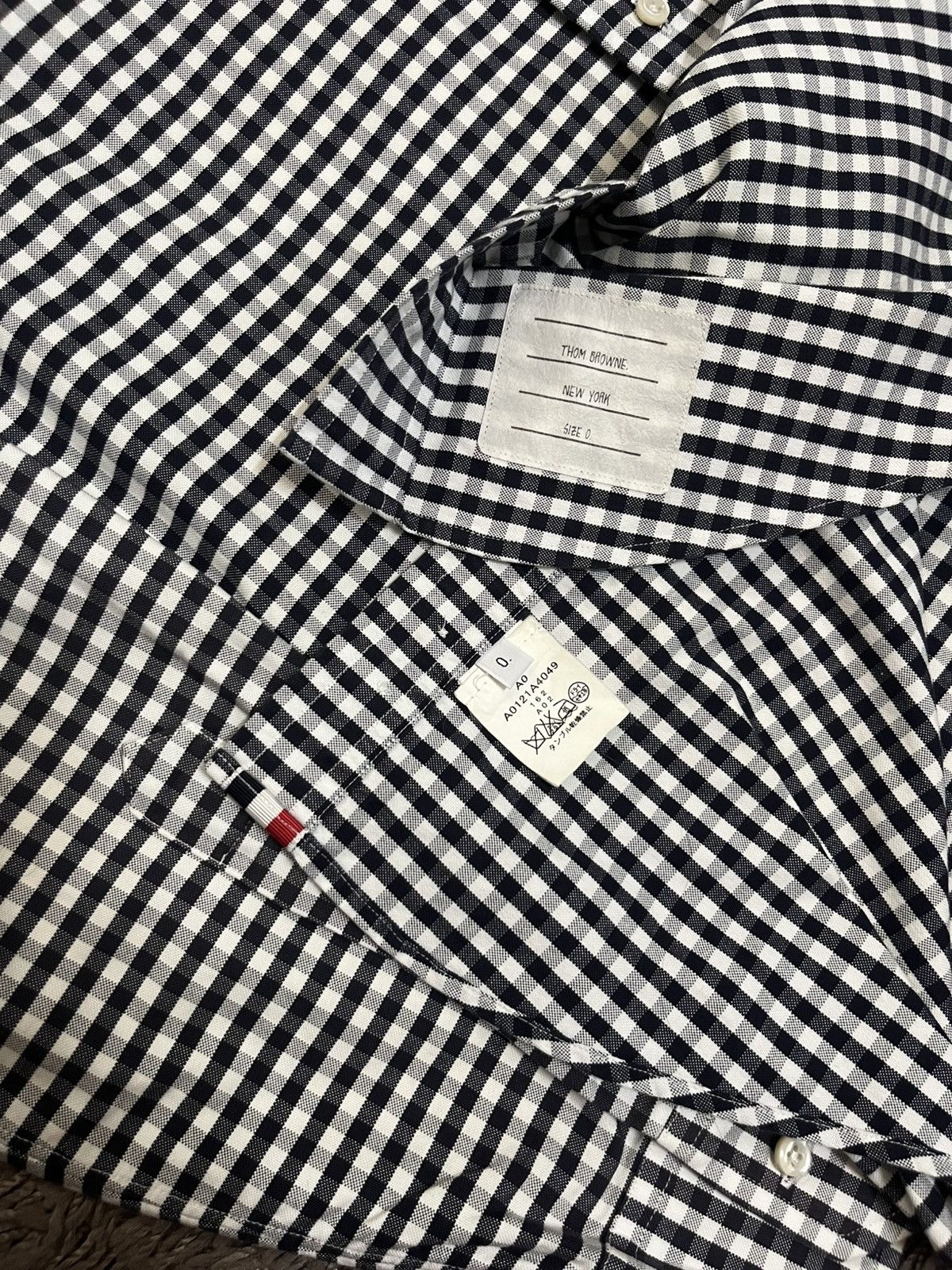 Thom Browne 2000s Gingham-check tartan longsleeve #H5 Size US S / EU 44-46 / 1 - 12 Thumbnail